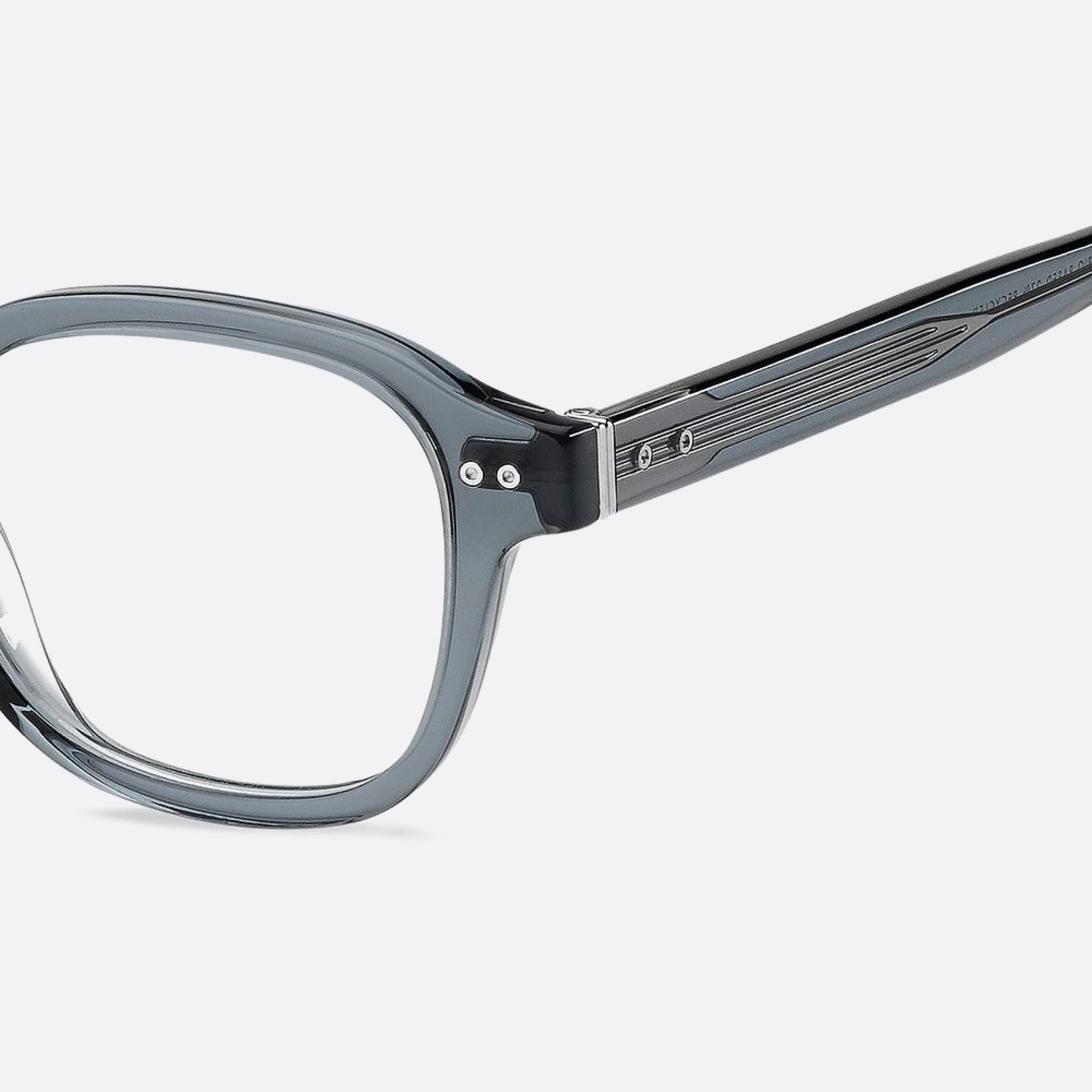 Tommy 48mm Hilfiger Kb7 Grey Squared Men Eyeglasses - Detail View