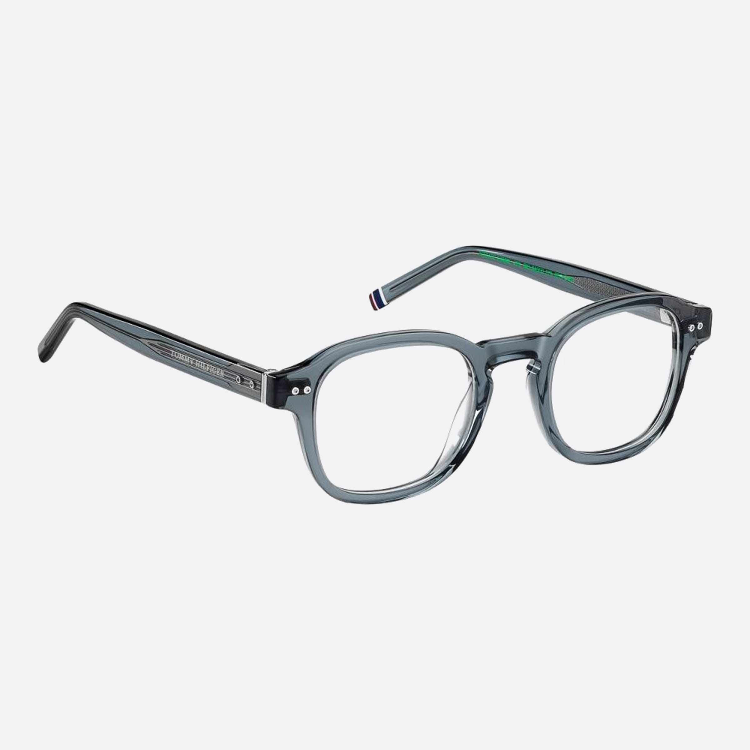 Tommy 48mm Hilfiger Kb7 Grey Squared Men Eyeglasses - Lifestyle Shot