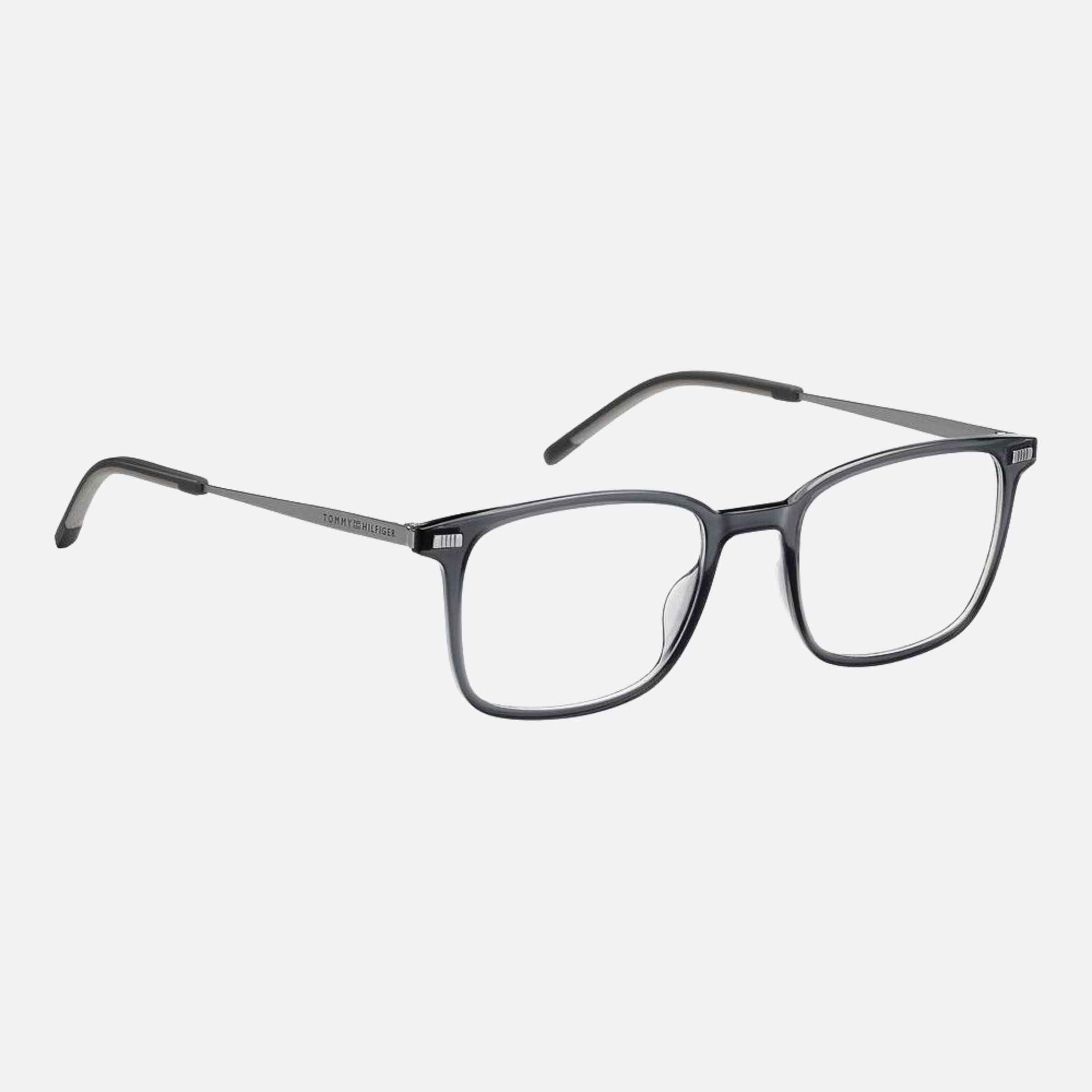 Tommy 50mm Hilfiger Kb7 Grey Squared Men Eyeglasses - Lifestyle Shot