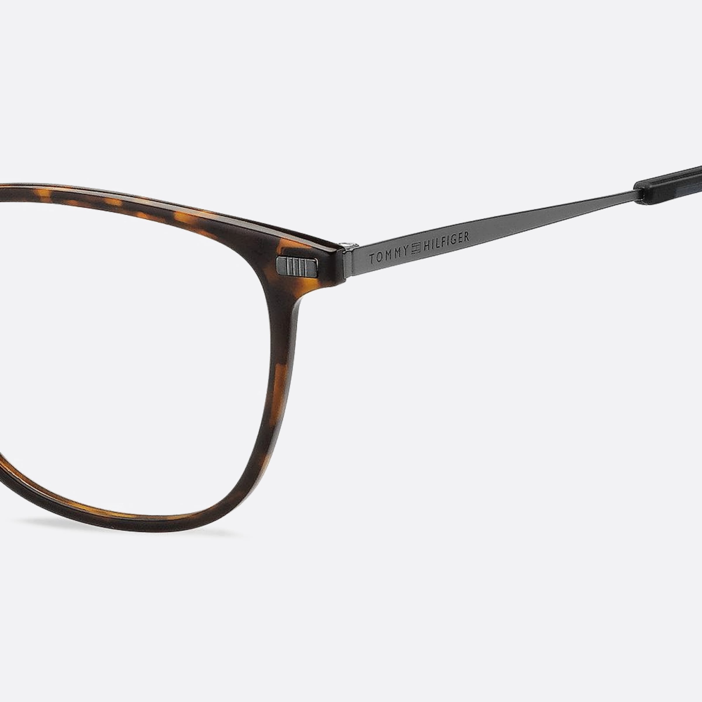 Tommy 52mm Hilfiger Havana Squared Men Eyeglasses - Detail View