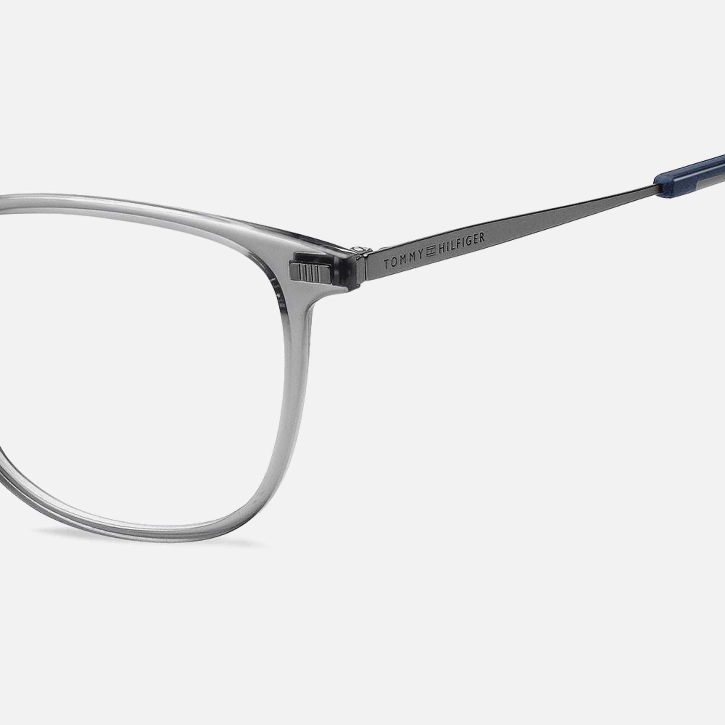Tommy 52mm Hilfiger 09v Blue Squared Men Eyeglasses - Detail View