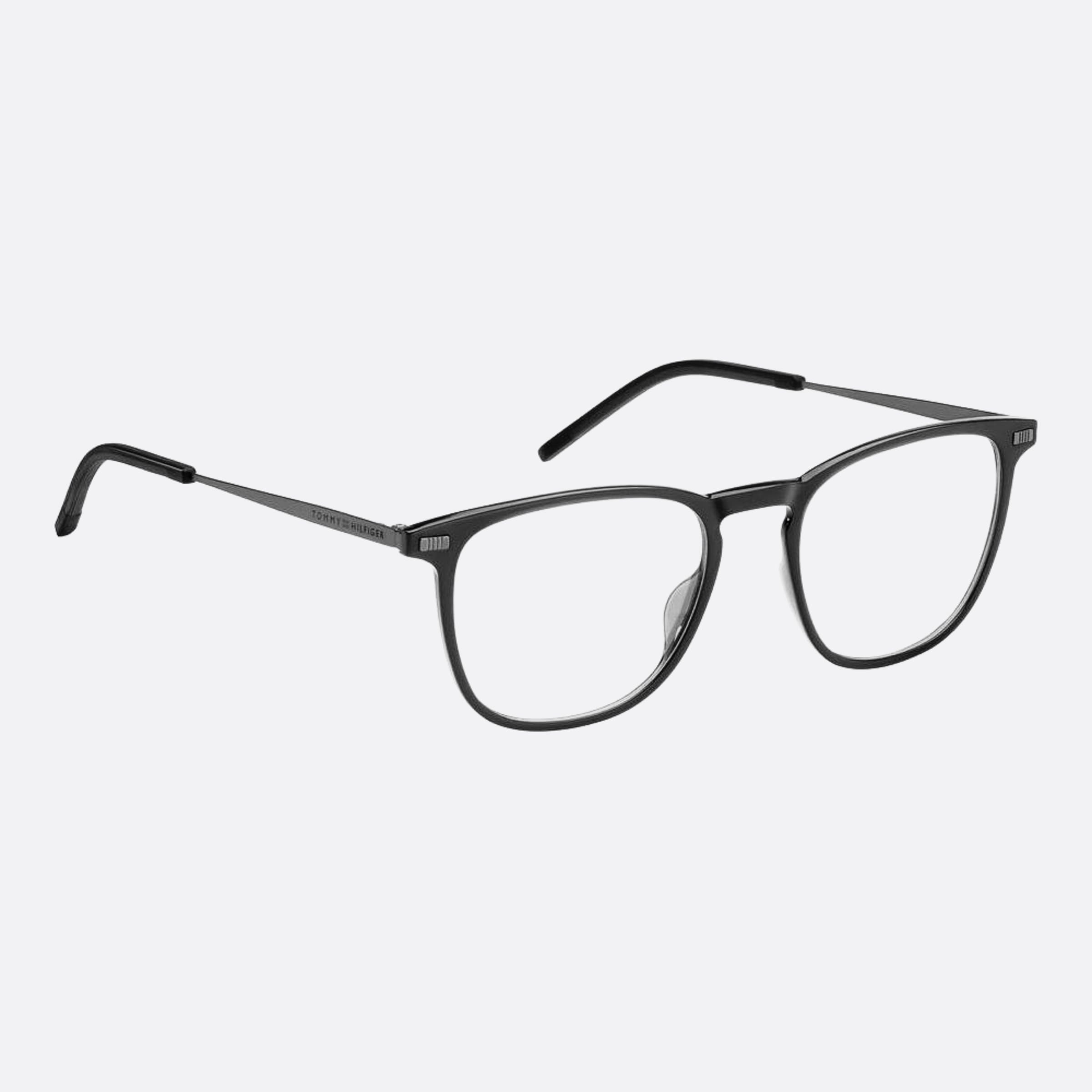 Tommy 52mm Hilfiger Kb7 Grey Squared Men Eyeglasses - Lifestyle Shot