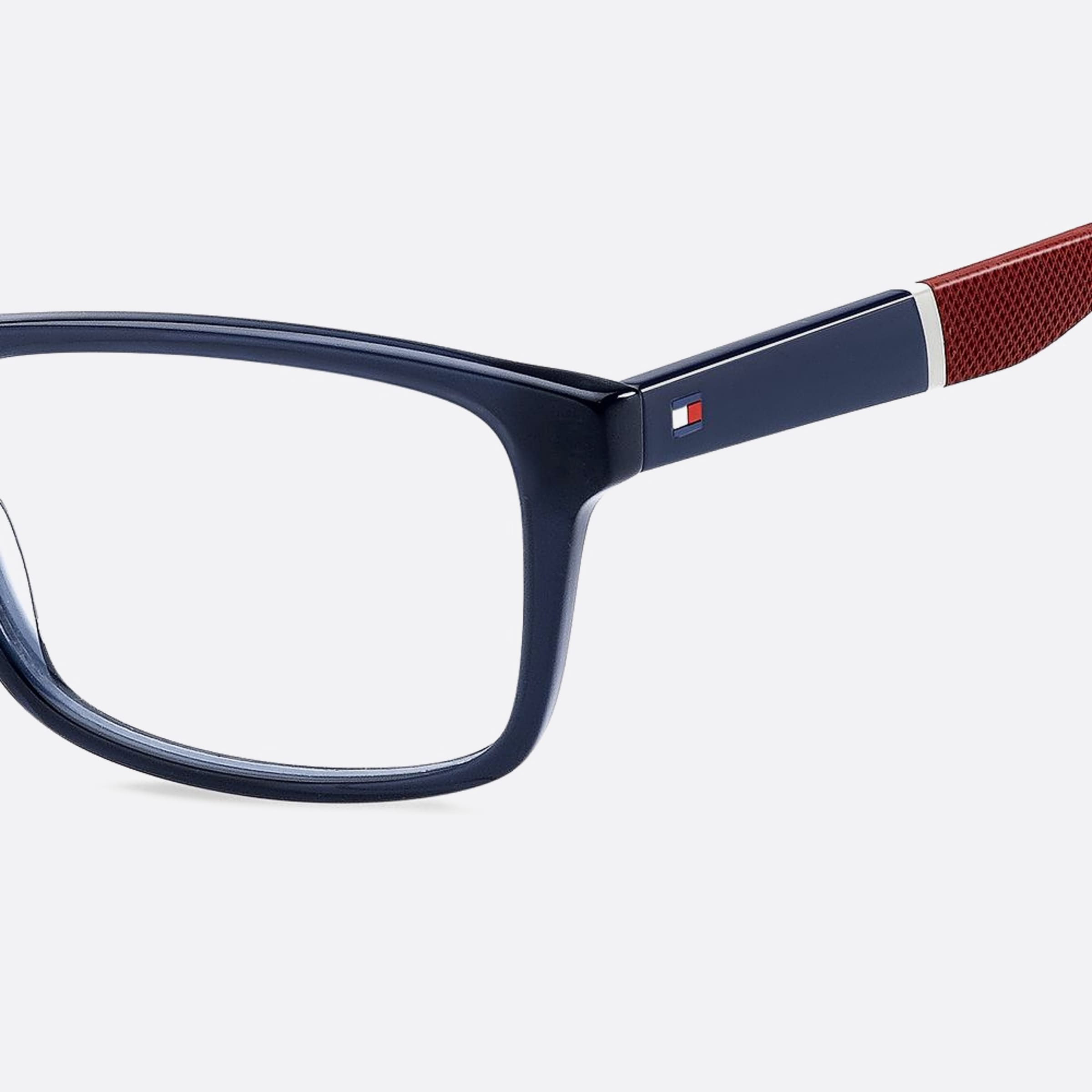 Tommy 53mm Hilfiger 8ru Blue Squared Men Eyeglasses - Detail View