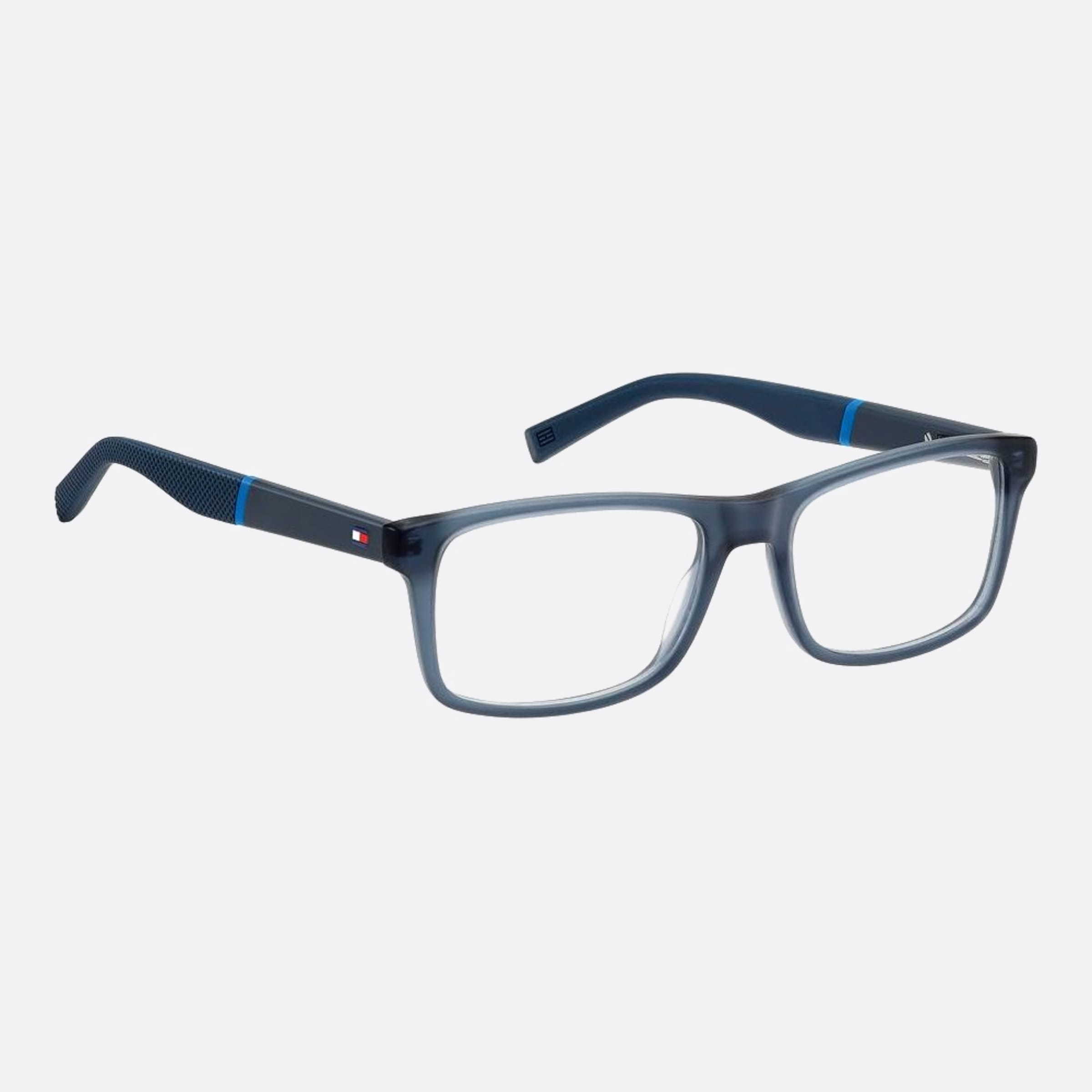 Tommy 53mm Hilfiger Fll Blue Squared Men Eyeglasses - Detail View