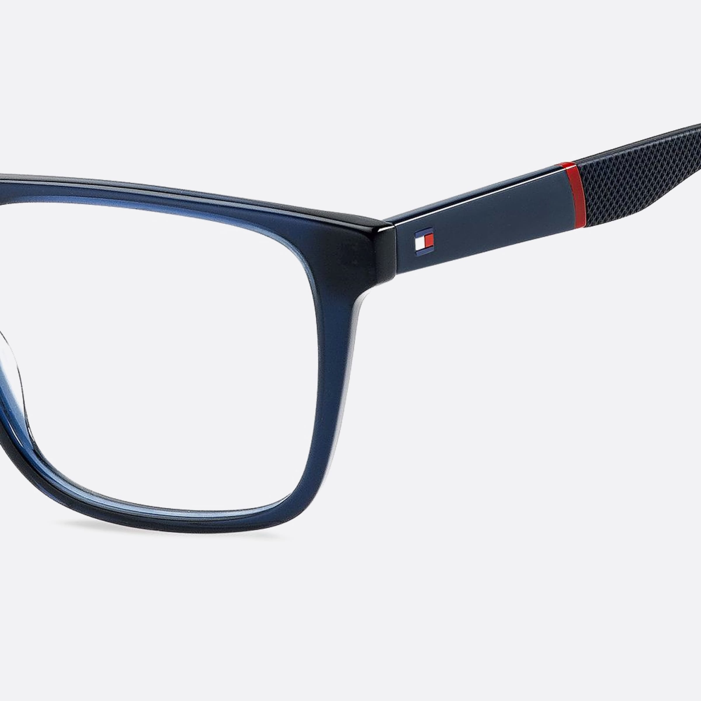 Tommy 53mm Hilfiger 8ru Blue Squared Men Eyeglasses - Detail View