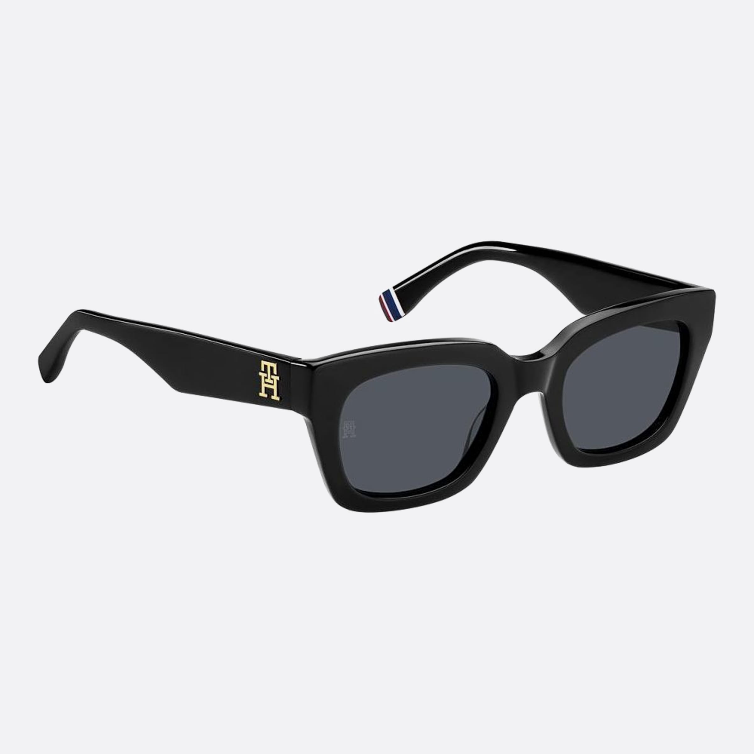 Tommy 51mm Hilfiger Black Squared Women Sunglasses - Additional Angle