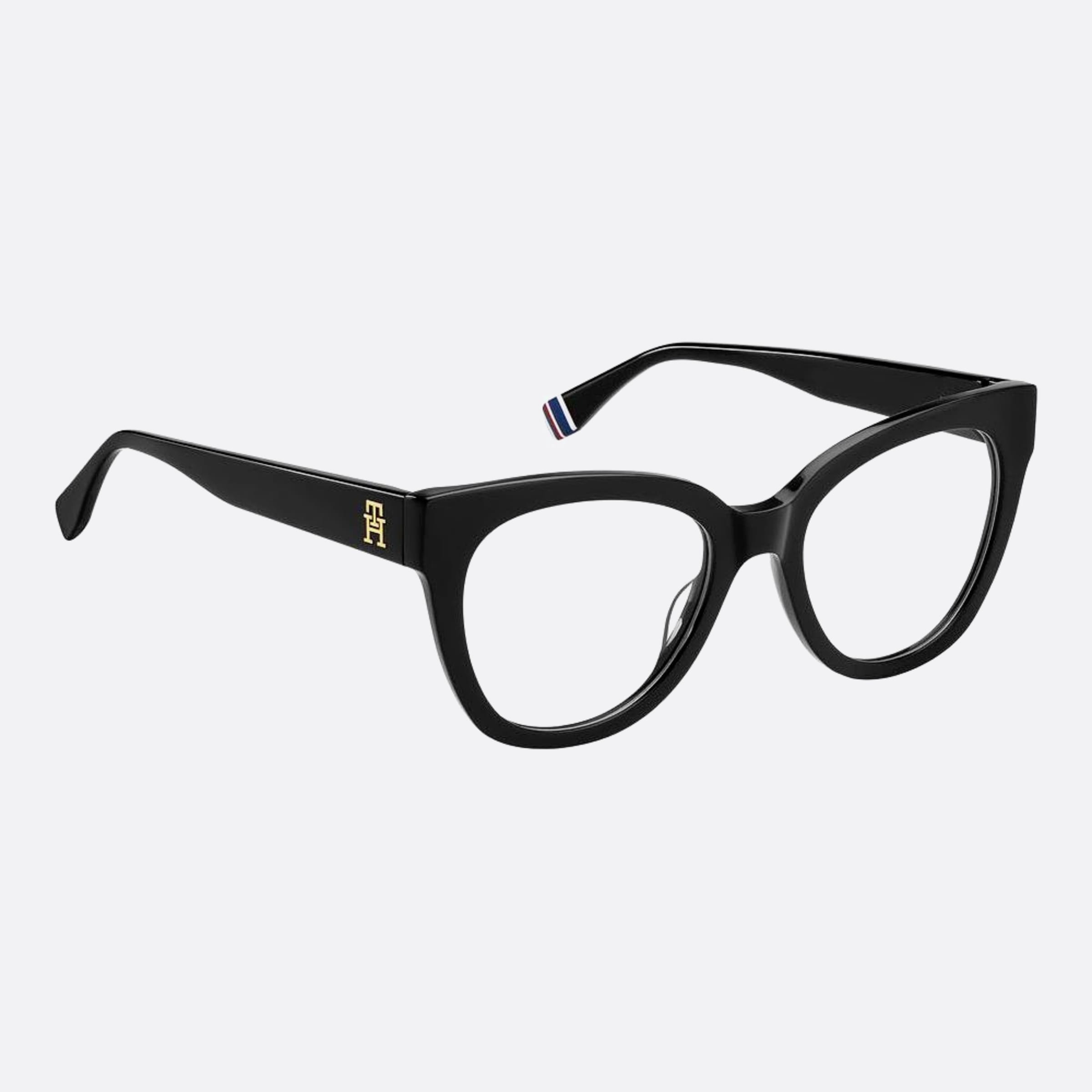 Tommy 52mm Hilfiger Black Cat Eye Women Eyeglasses - Detail View
