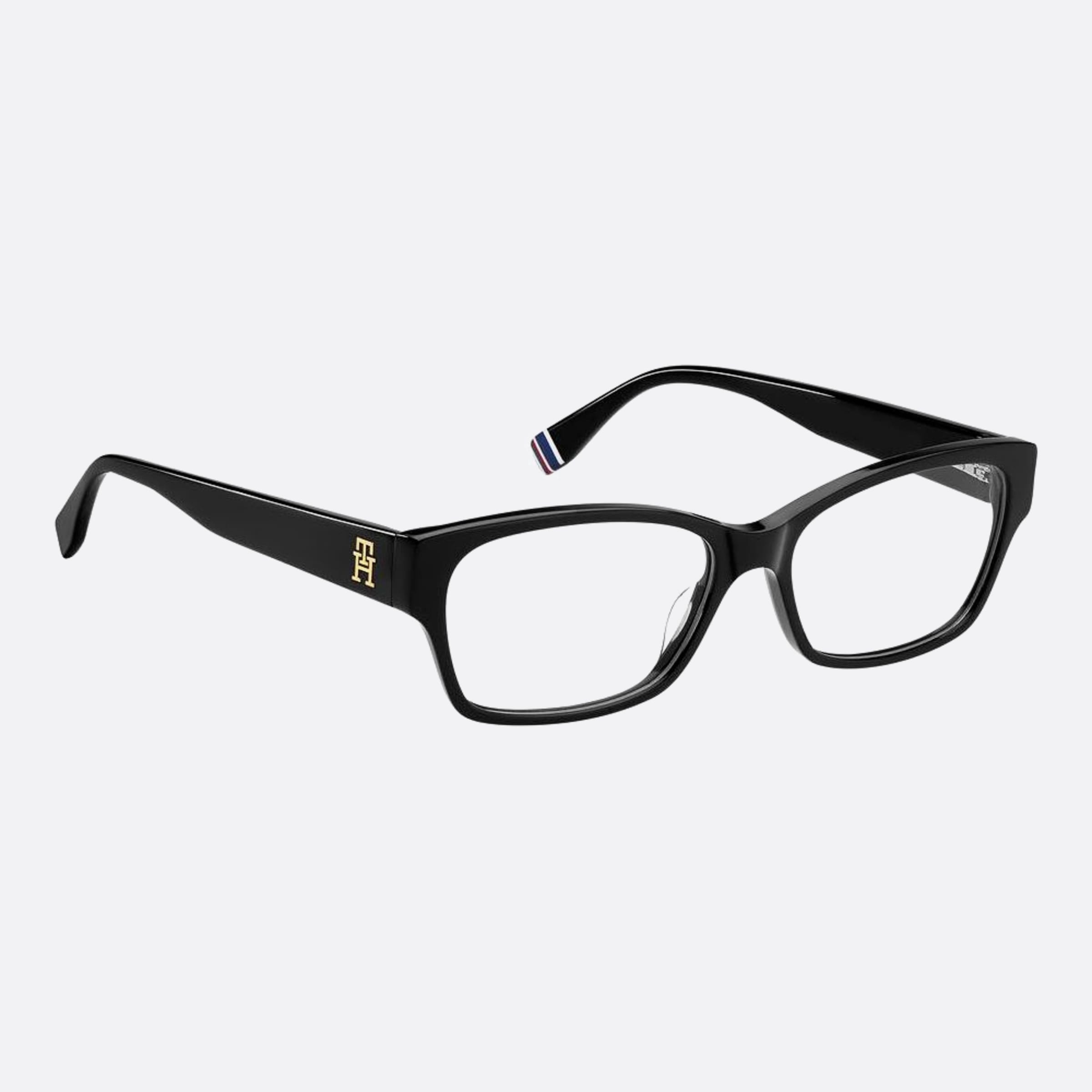 Tommy 54mm Hilfiger Black Geometric Women Eyeglasses - Lifestyle Shot