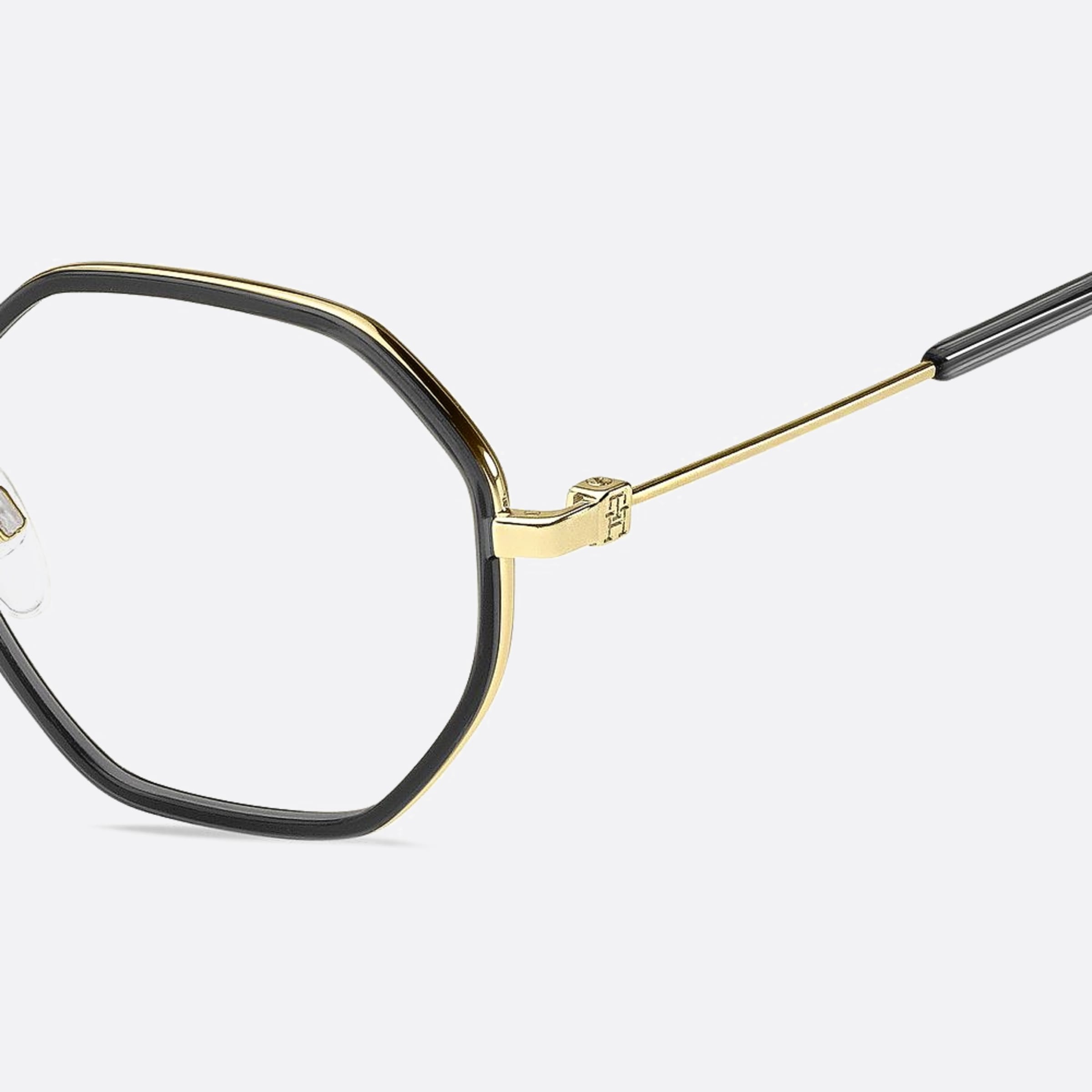 Tommy 51mm Hilfiger Kb7 Grey Geometric Women Eyeglasses - Detail View