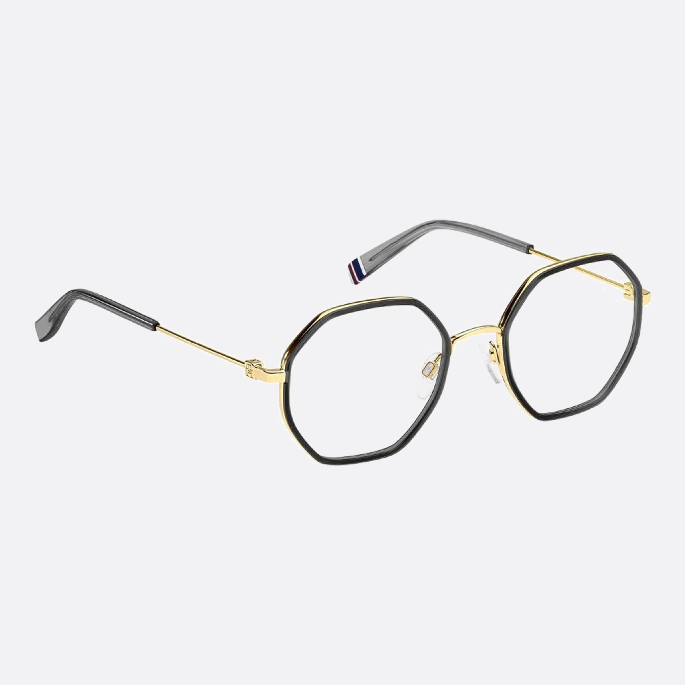 Tommy 51mm Hilfiger Kb7 Grey Geometric Women Eyeglasses - Lifestyle Shot