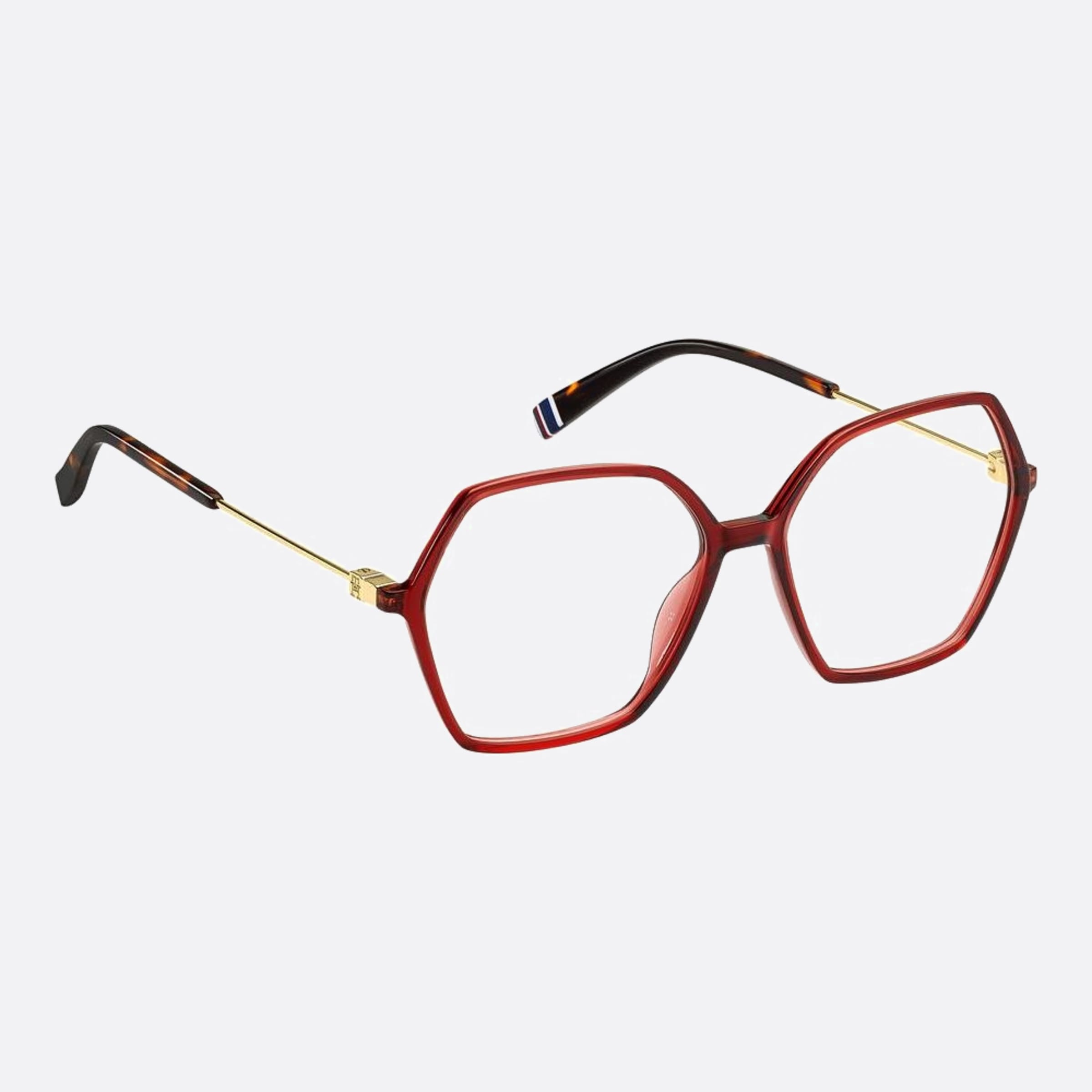 Tommy 55mm Hilfiger C9a Red Geometric Women Eyeglasses - Lifestyle Shot