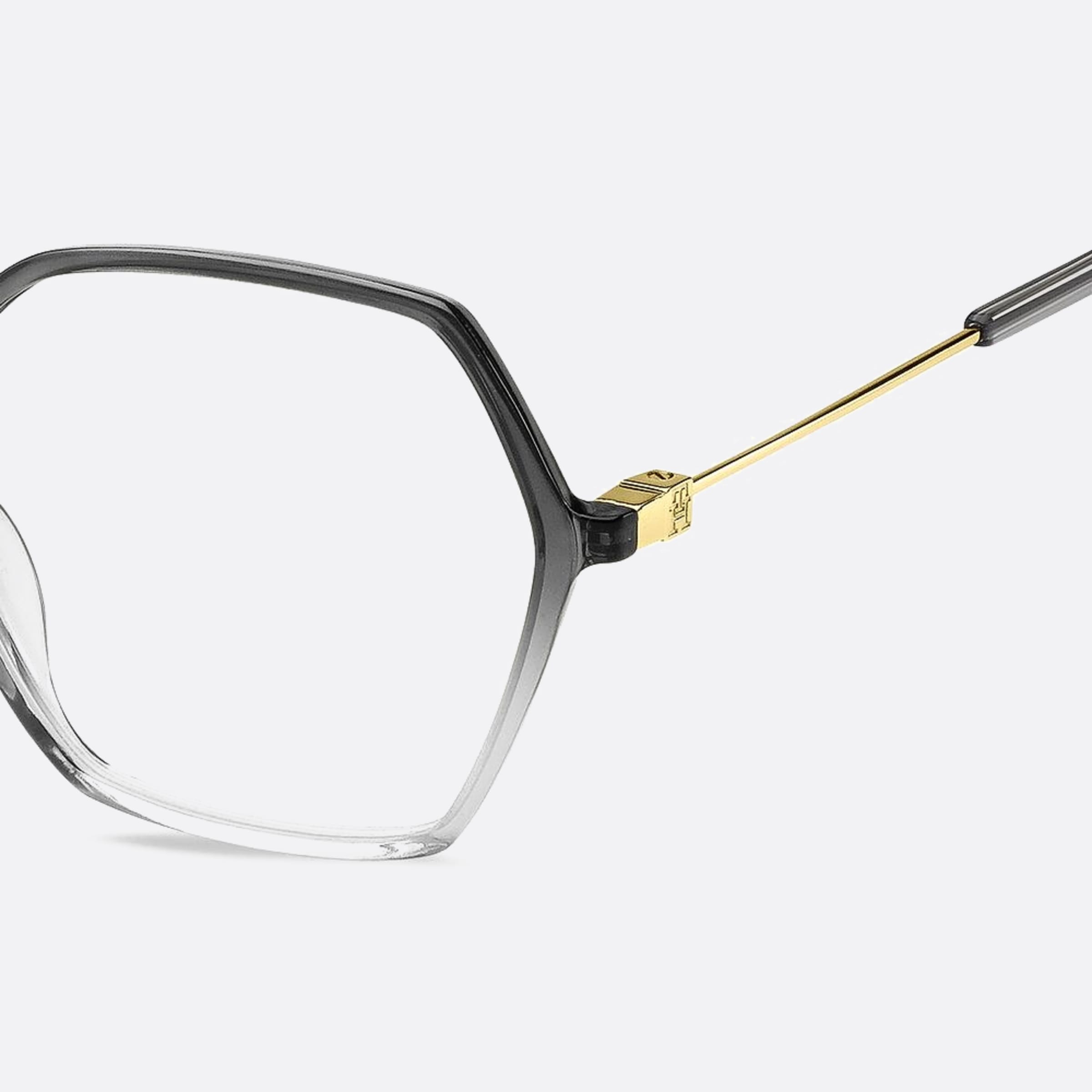 Tommy 55mm Hilfiger Kb7 Grey Geometric Women Eyeglasses - Lifestyle Shot