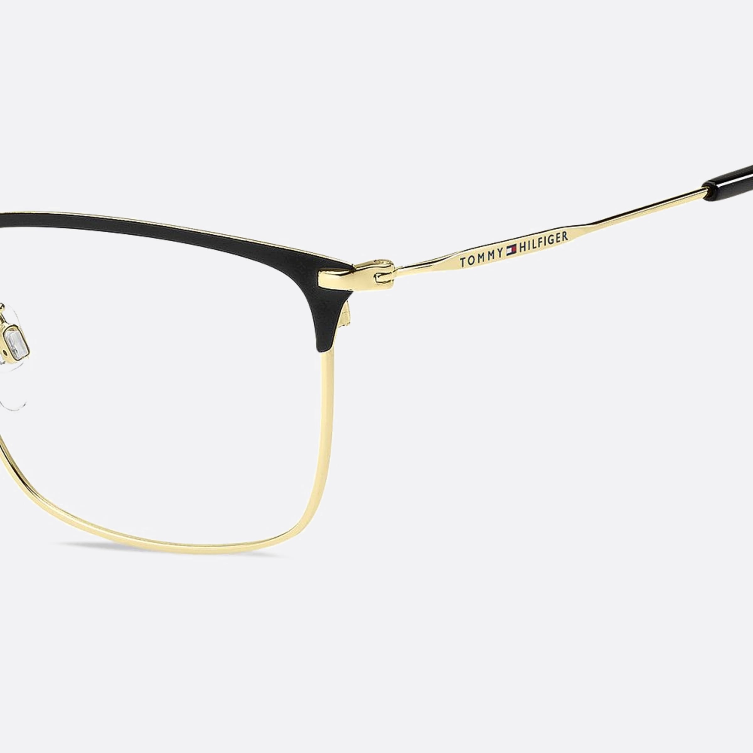 Tommy 54mm Hilfiger I46 Black Squared Men Eyeglasses - Detail View