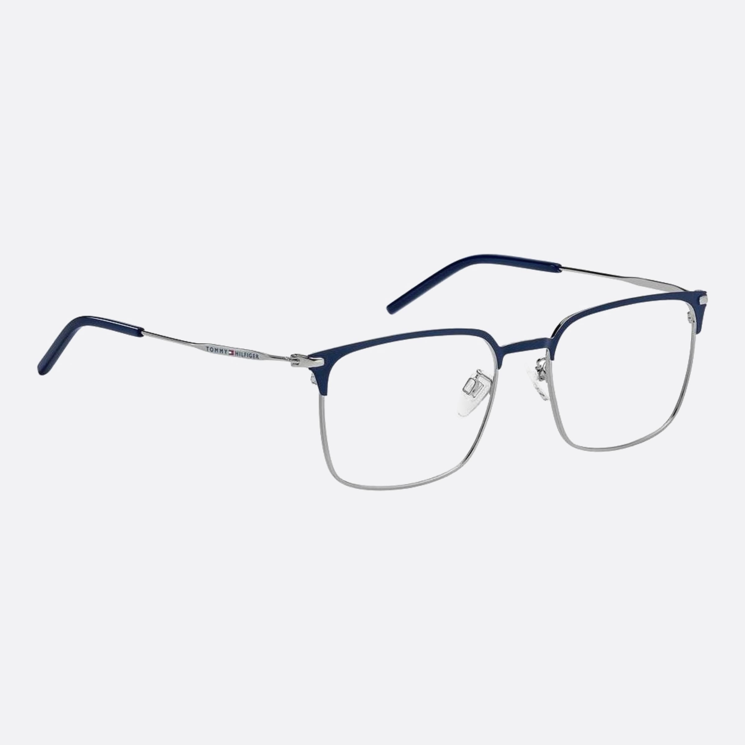Tommy 54mm Hilfiger Ku0 Blue Squared Men Eyeglasses - Lifestyle Shot