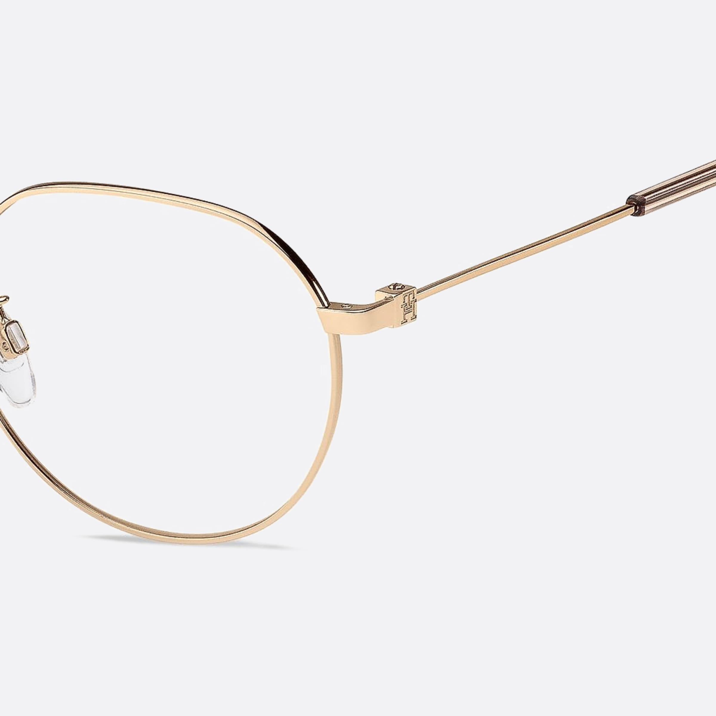 Tommy 54mm Hilfiger Ddb Gold Round Women Eyeglasses - Lifestyle Shot