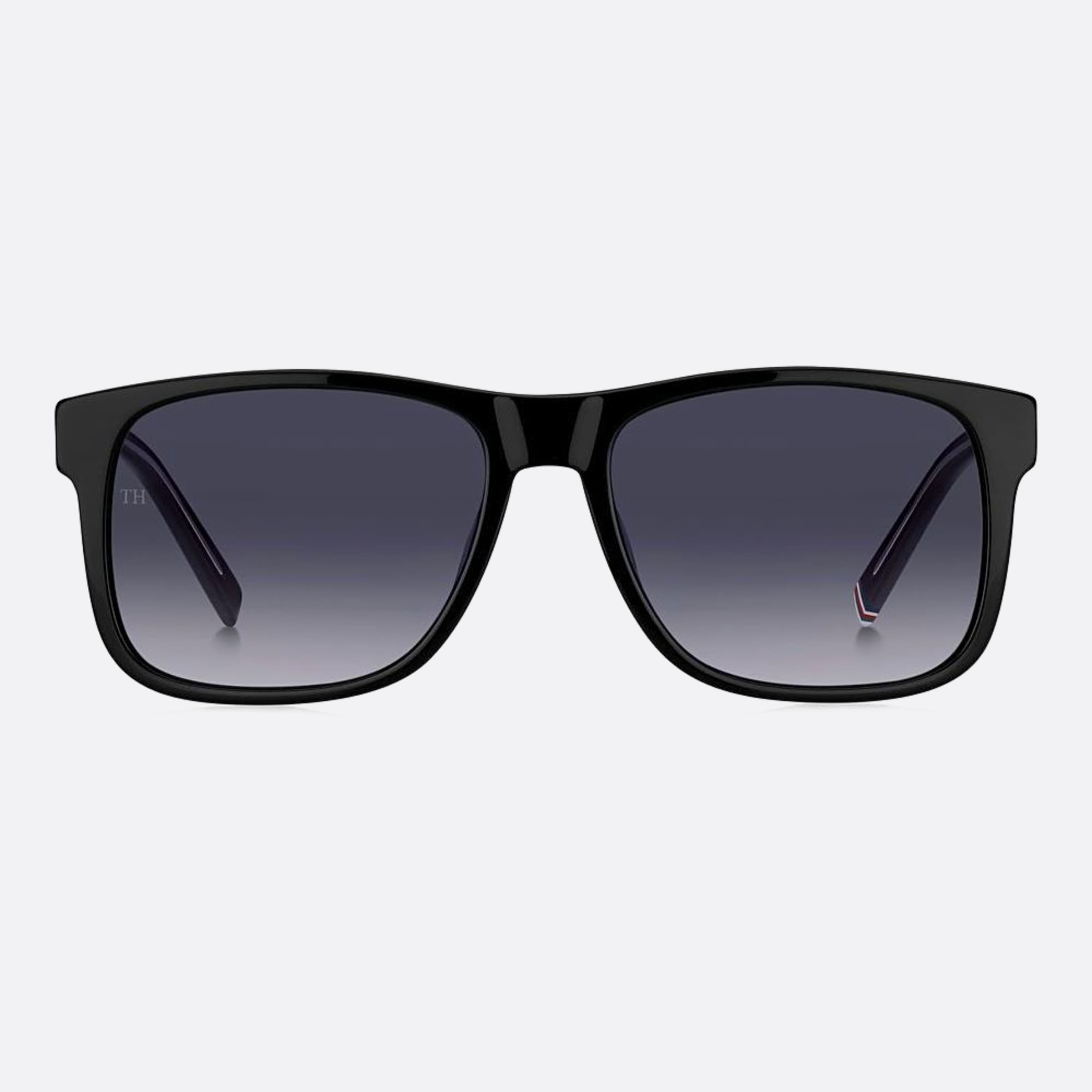 Tommy 57mm Hilfiger Black Squared Men Sunglasses - Main View