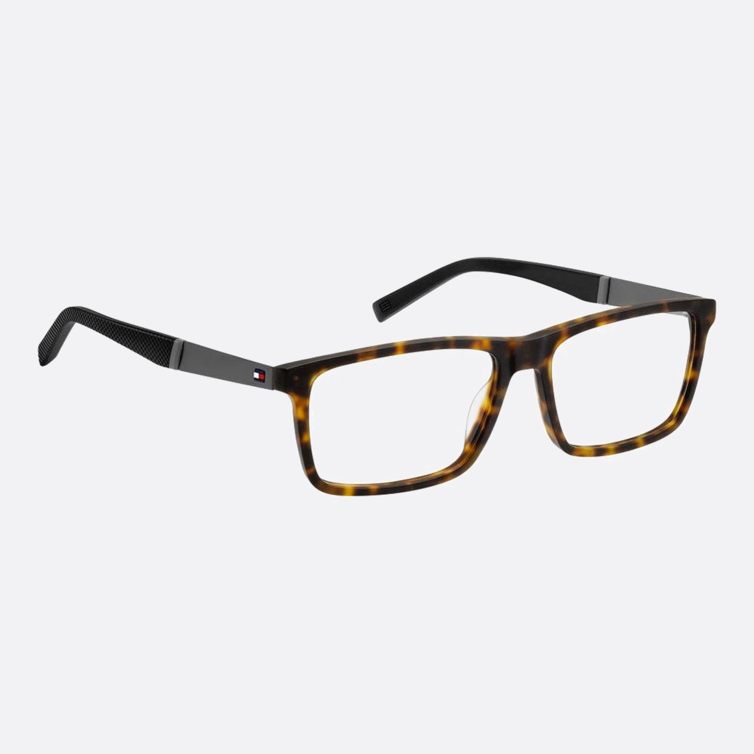 Tommy 55mm Hilfiger N9p Havana Rectangle Men Eyeglasses - Detail View