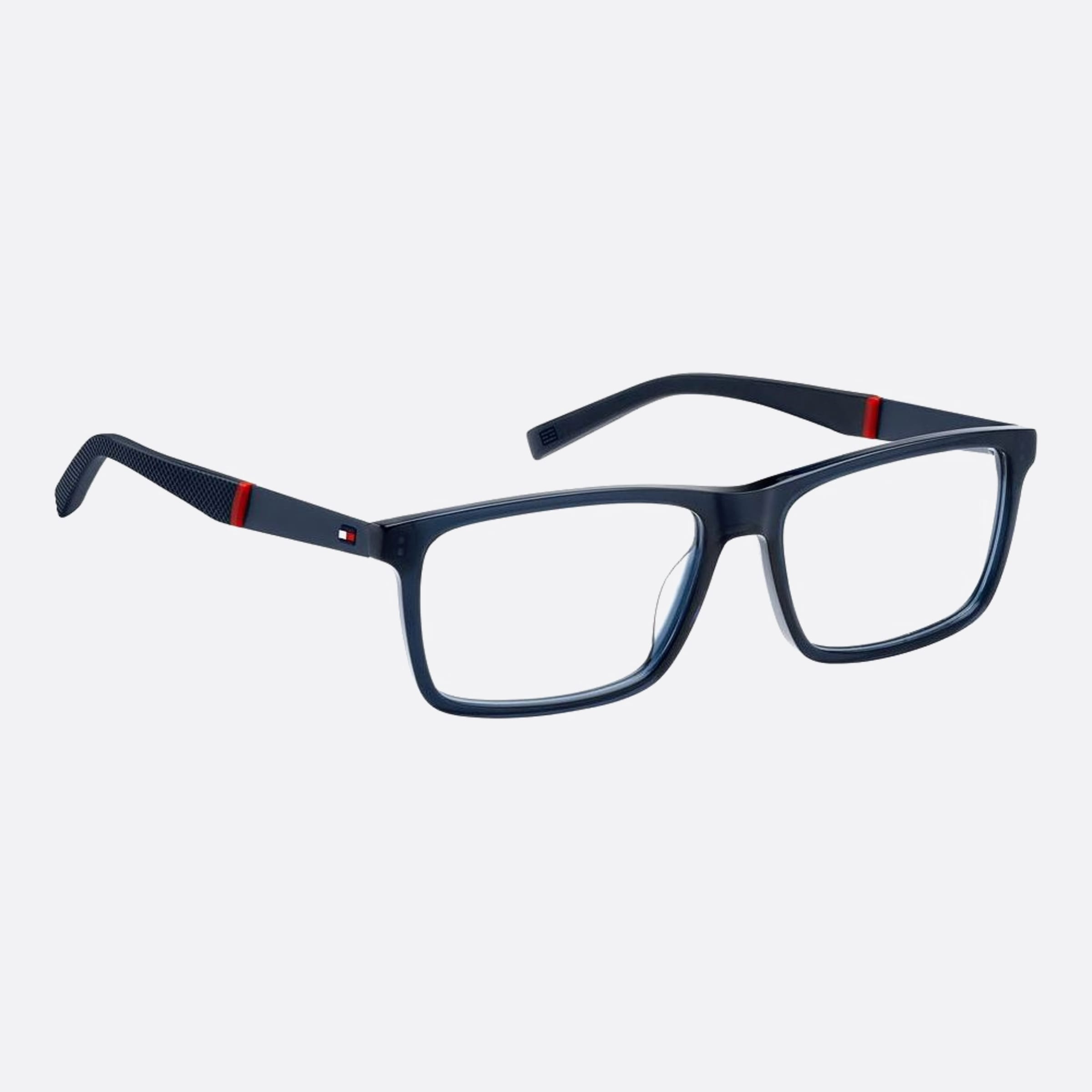 Tommy 55mm Hilfiger Pjp Blue Rectangle Men Eyeglasses - Detail View