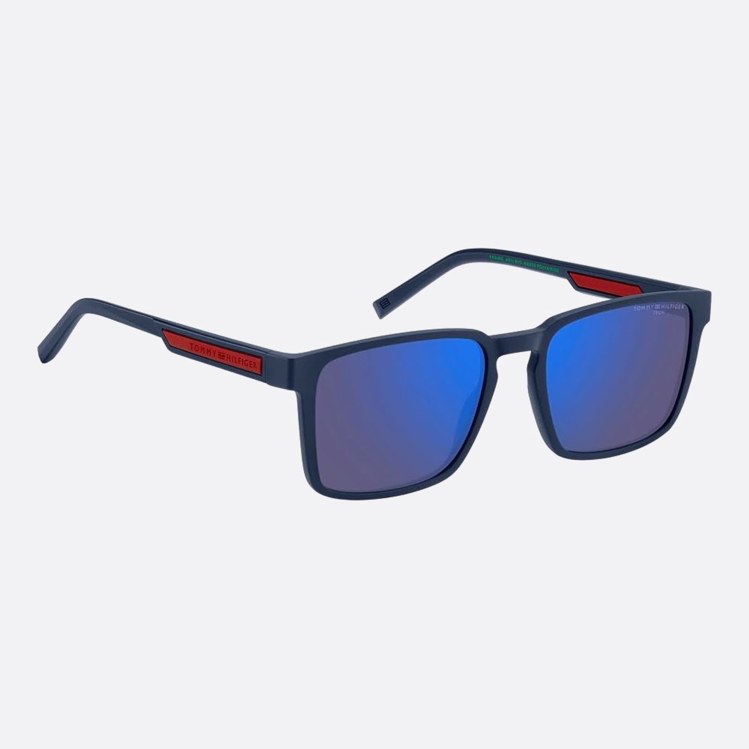 Tommy 55mm Hilfiger Fll Blue Squared Men Sunglasses - Detail View