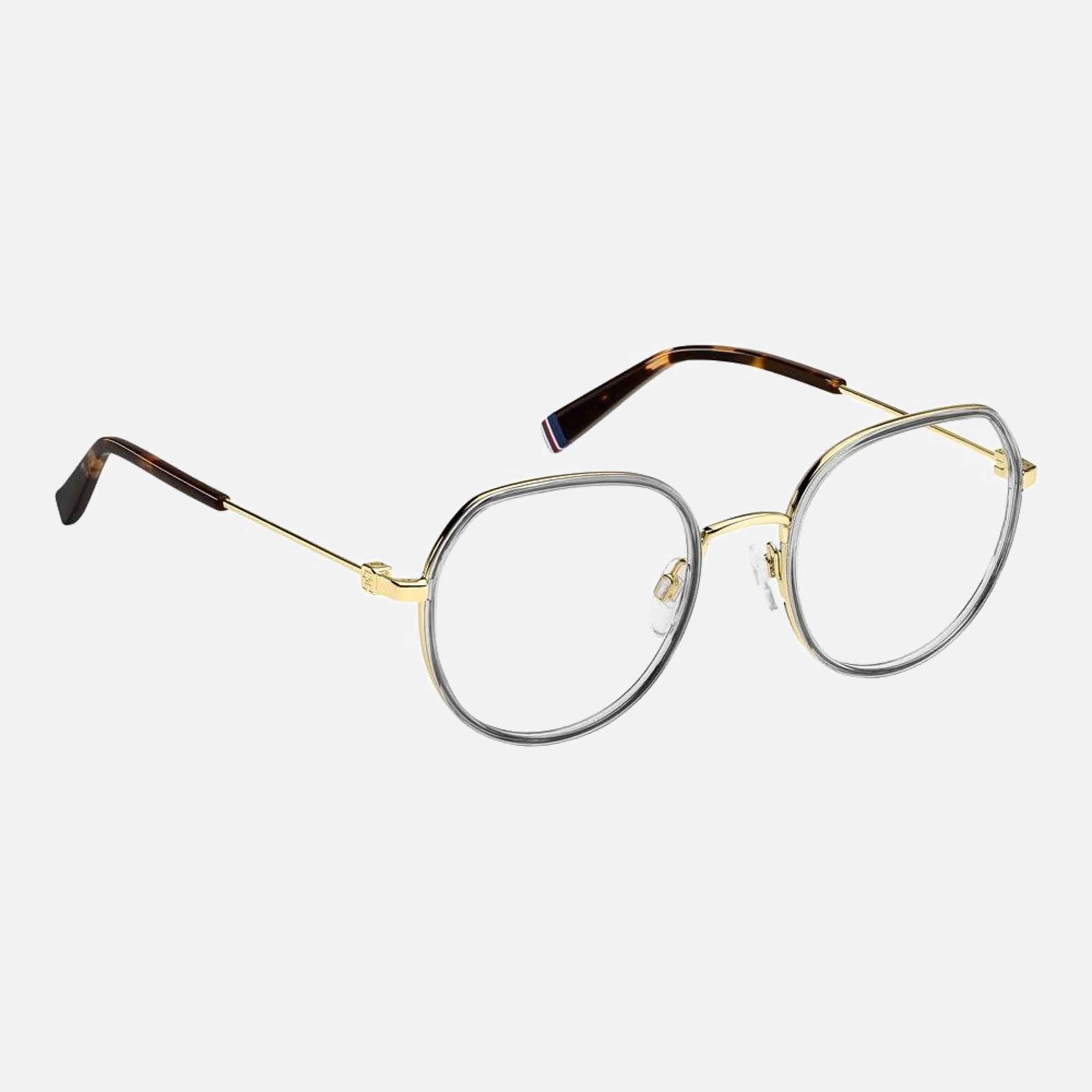 Tommy 51mm Hilfiger 2f7 Grey Round Women Eyeglasses - Detail View