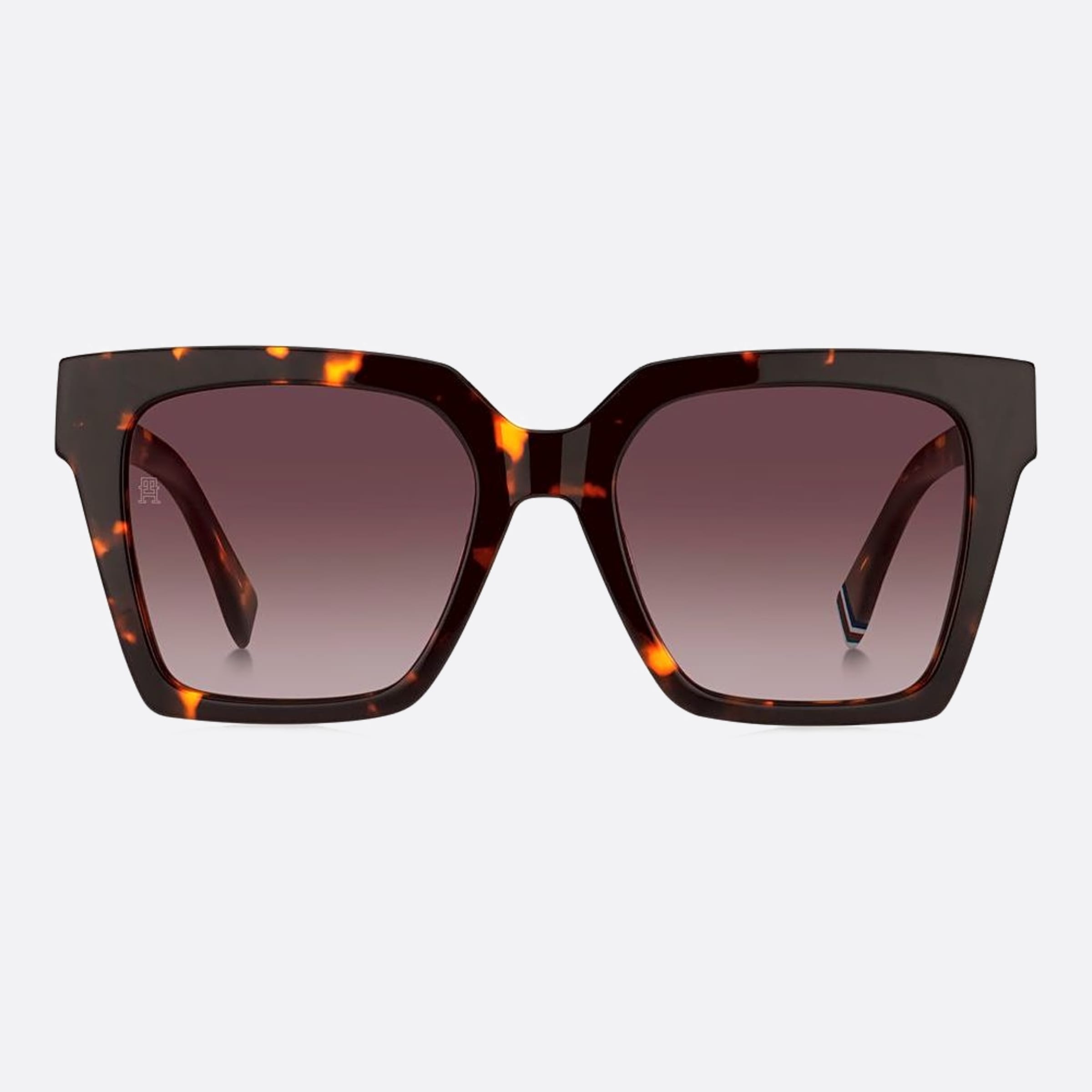 Tommy 53mm Hilfiger Havana Butterfly Women Sunglasses - Main View