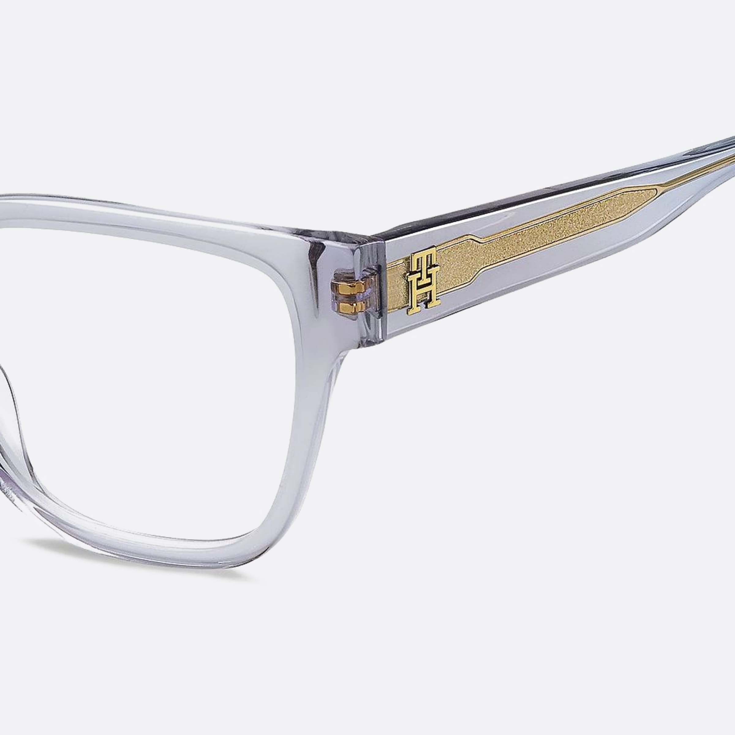 Tommy 52mm Hilfiger Kb7 Grey Squared Women Eyeglasses - Detail View