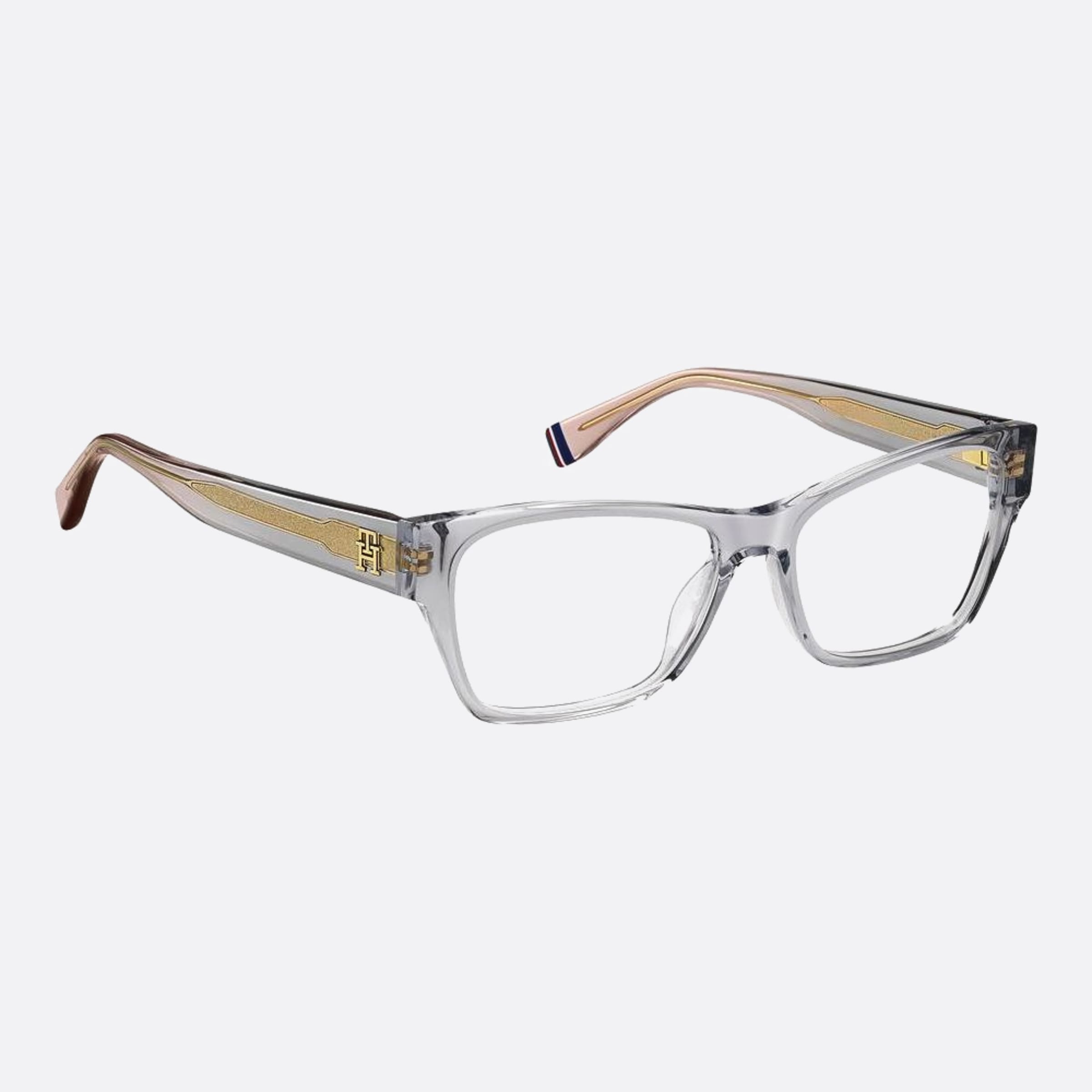 Tommy 53mm Hilfiger Kb7 Grey Cat Eye Women Eyeglasses - Detail View