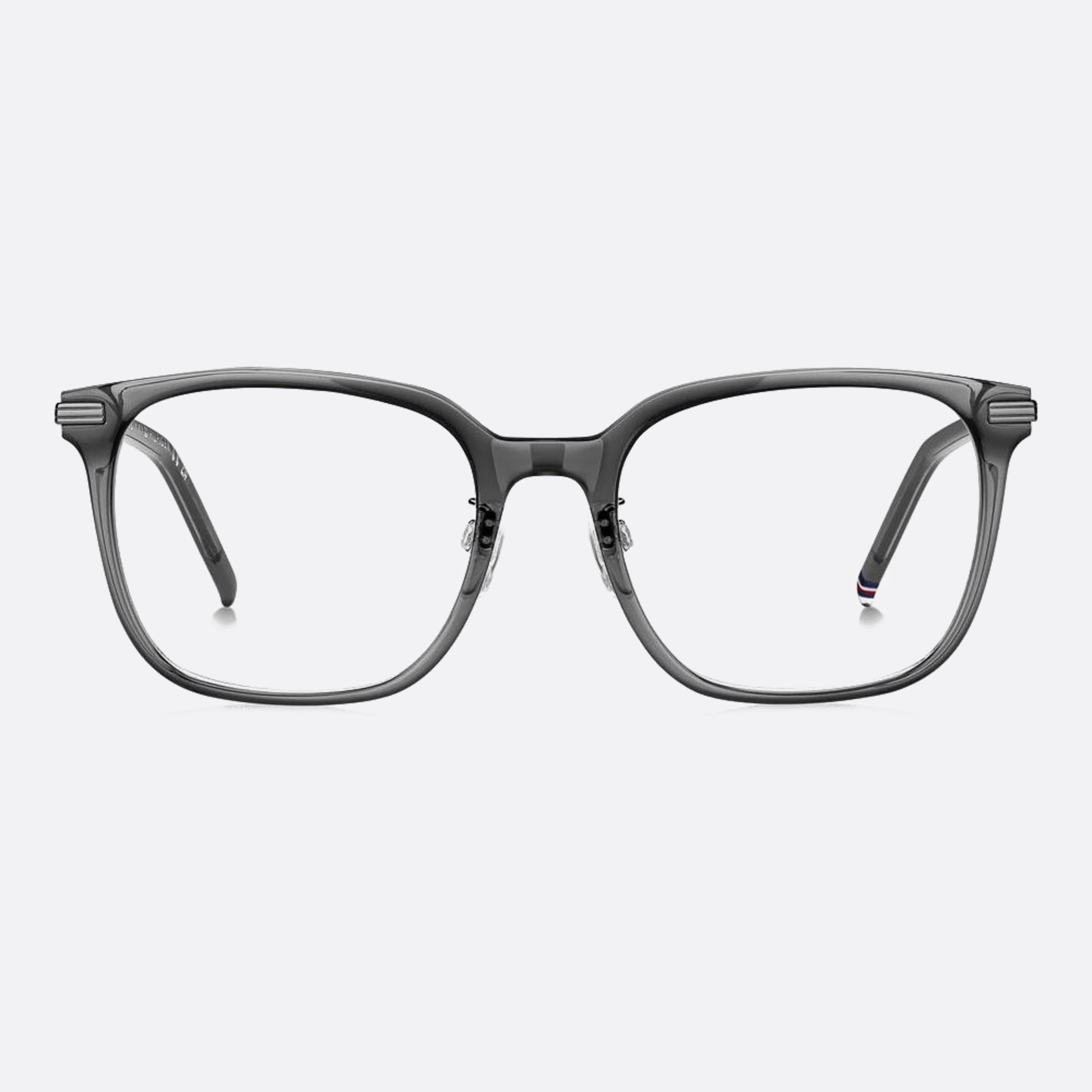 Tommy 53mm Hilfiger Kb7 Grey Squared Men Eyeglasses - Main View