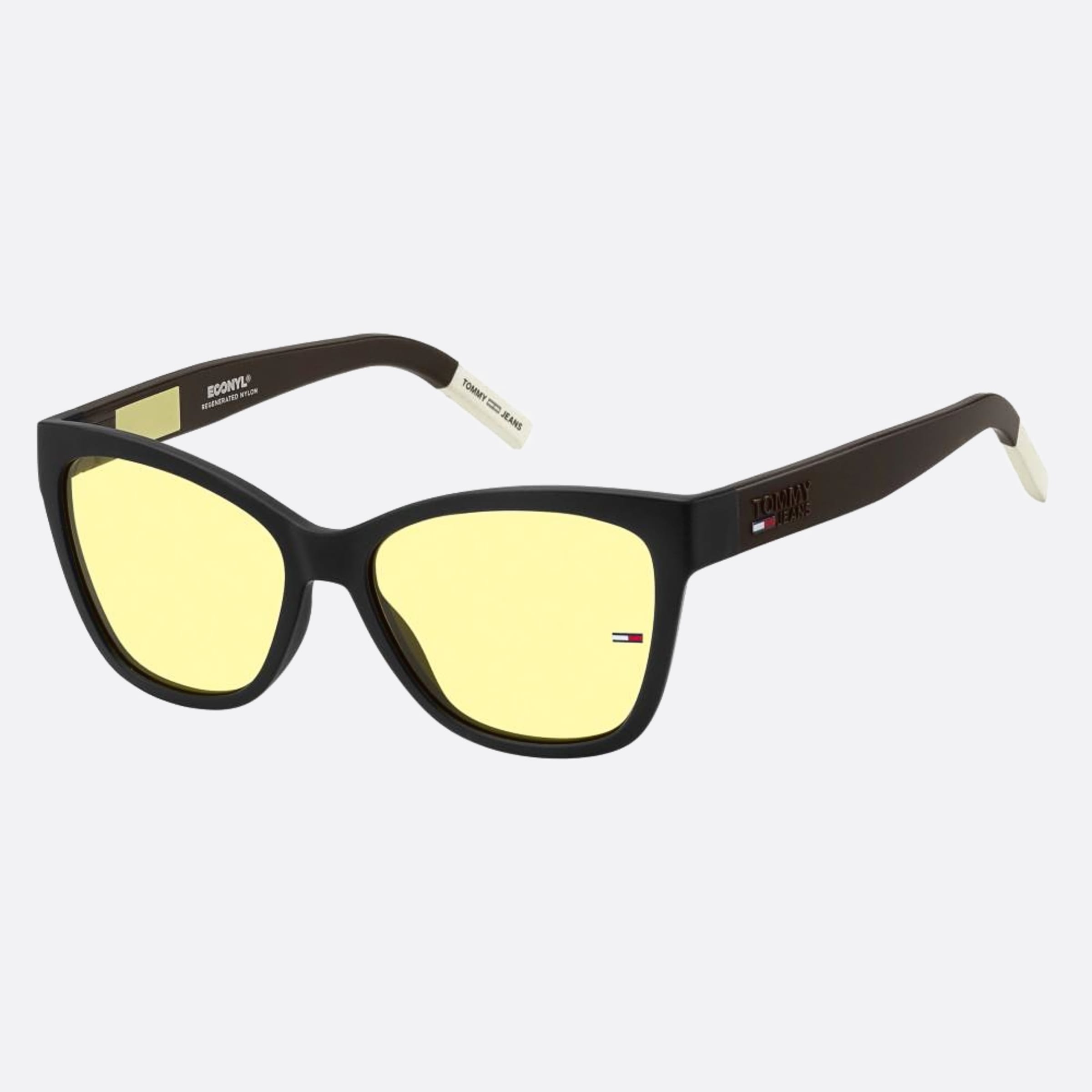Tommy 54mm Jeans Black Cat Eye Women Sunglasses - Side View