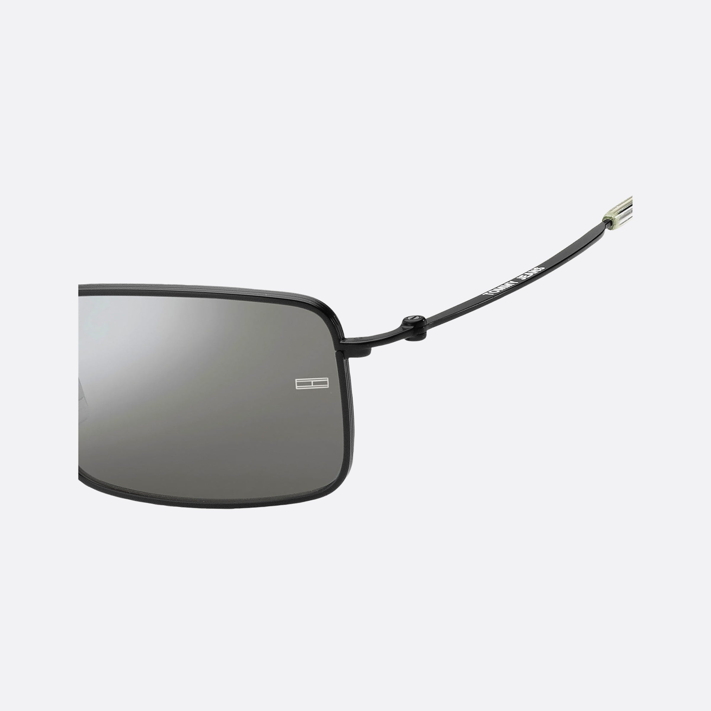 Tommy 53mm Jeans Black Geometric Unisex Sunglasses - Lifestyle Shot