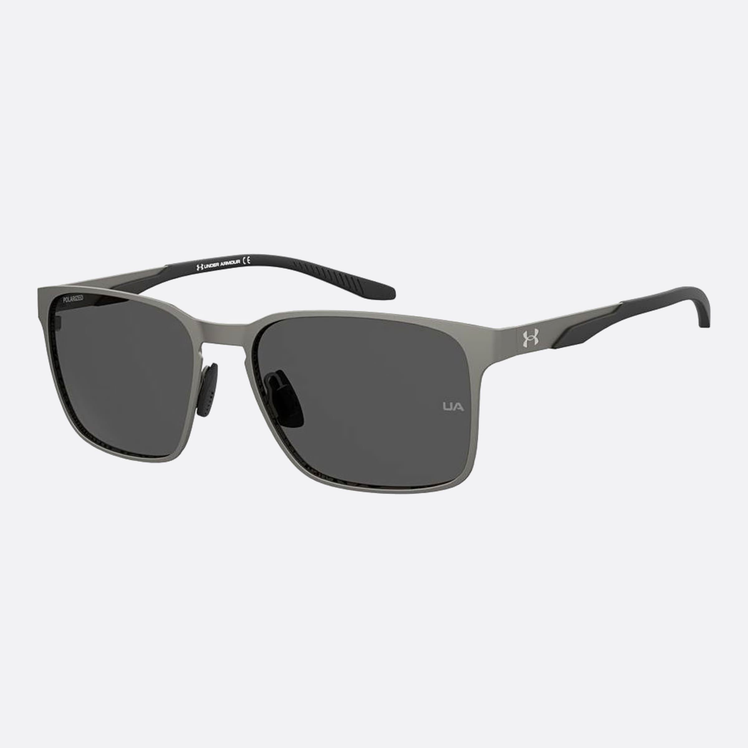 Under 57mm Armour Assist Mtl 5mo Grey Geometric Polarized Men Sunglasses - Side View