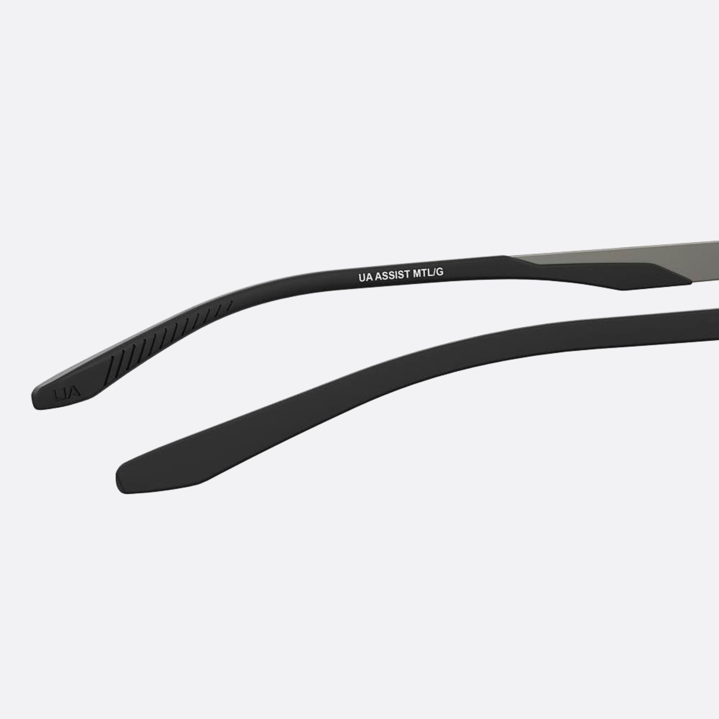 Under 57mm Armour Assist Mtl 5mo Grey Geometric Polarized Men Sunglasses - Detail View
