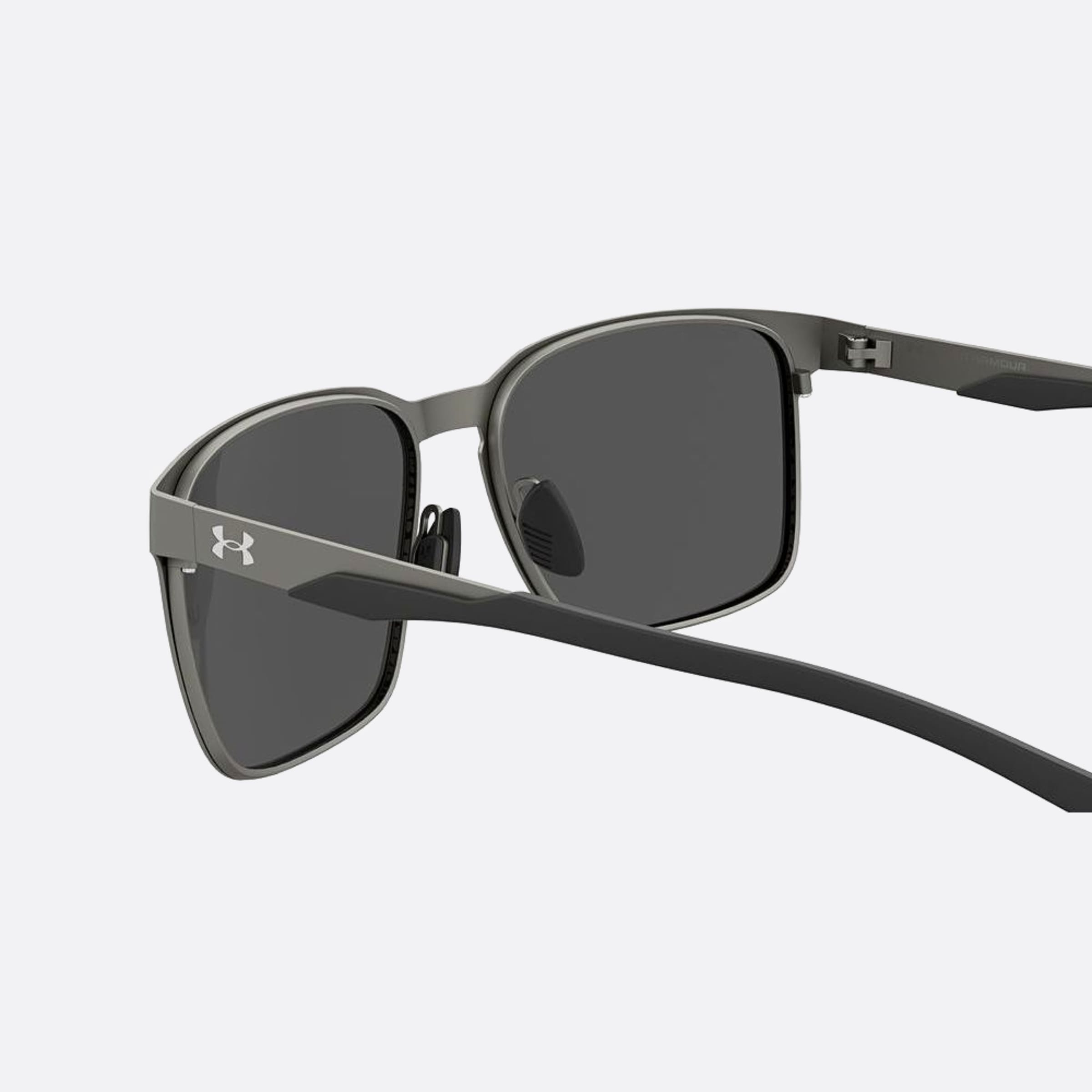 Under 57mm Armour Assist Mtl 5mo Grey Geometric Polarized Men Sunglasses - Additional Angle
