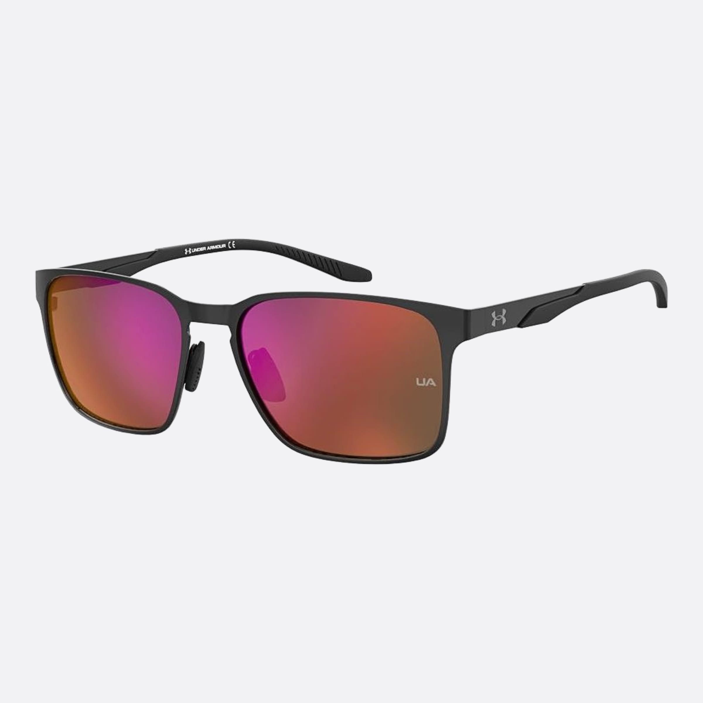 Under 57mm Armour Assist Mtl Black Geometric Men Sunglasses - Side View