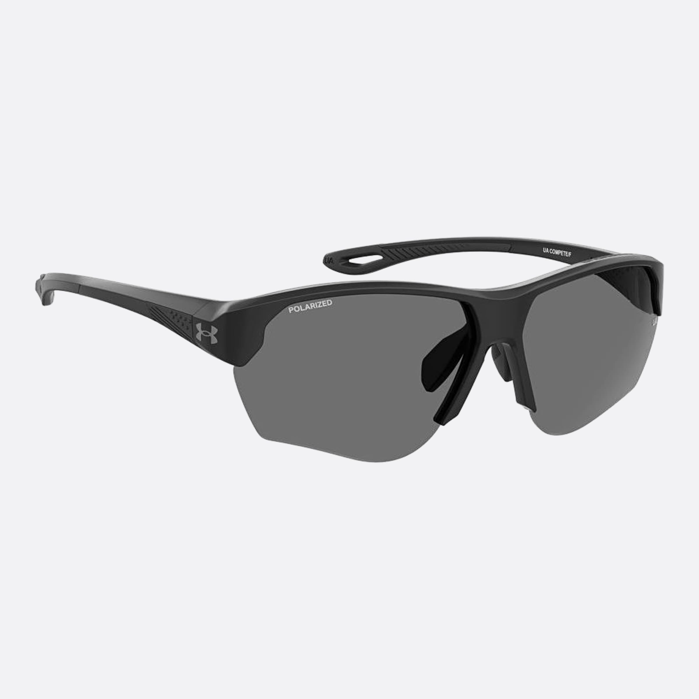 Under 68mm Armour Compete Black Squared Polarized Men Sunglasses - Detail View