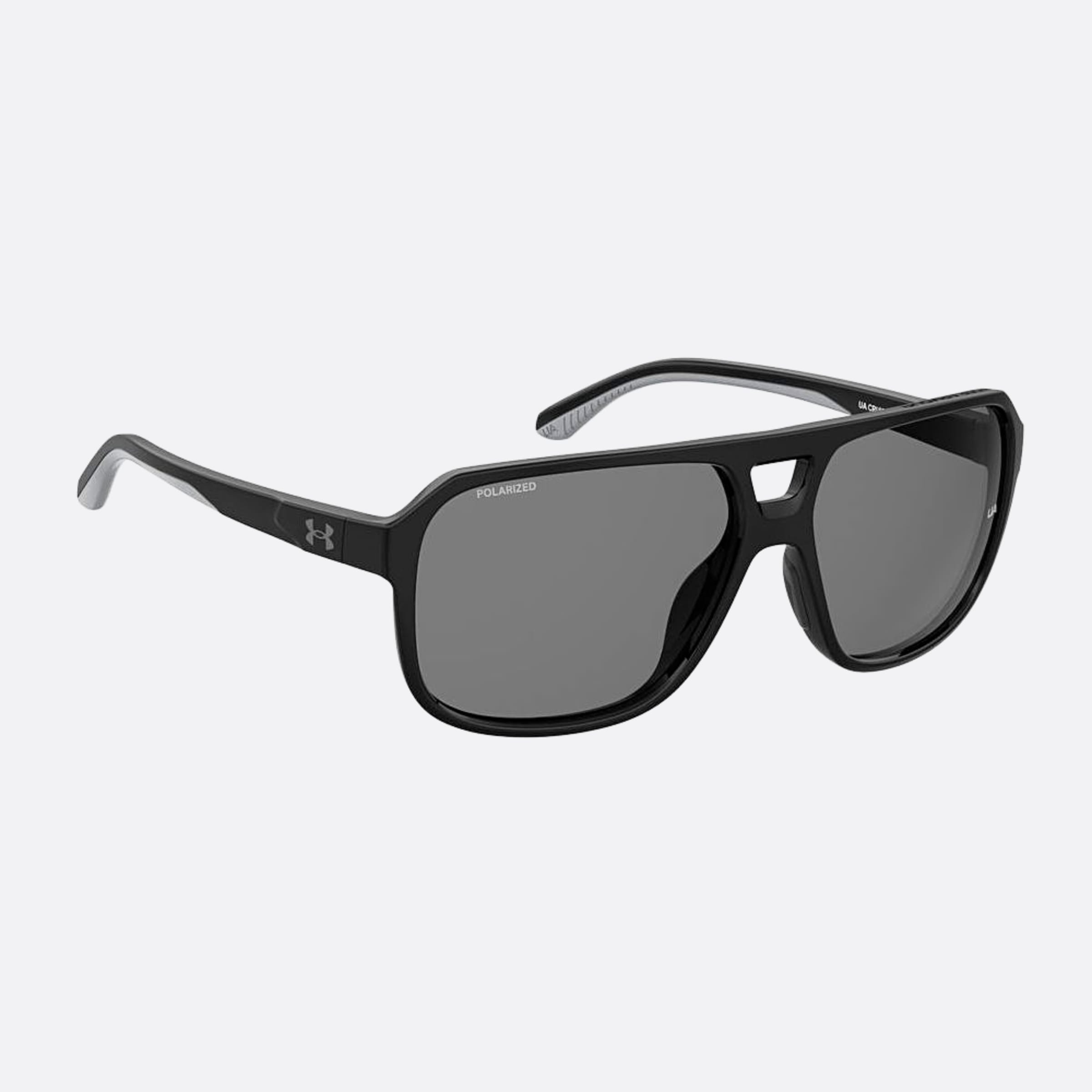 Under 61mm Armour Cruise Black Geometric Polarized Men Sunglasses - Detail View