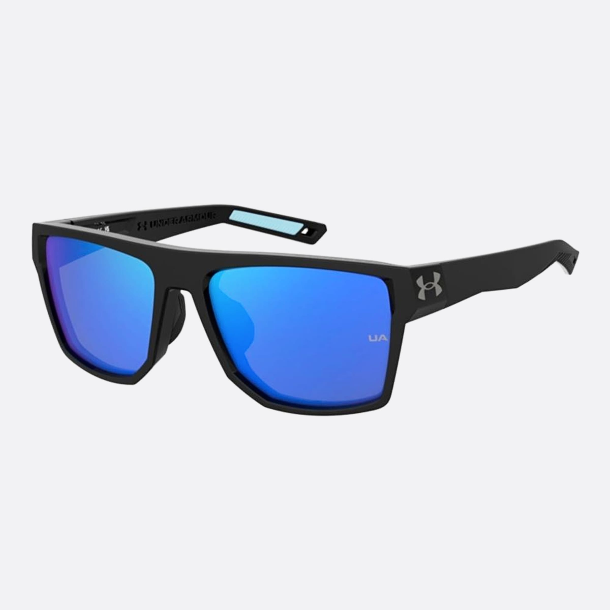 Under 57mm Armour Launch D51 Black Rectangle Men Sunglasses - Side View