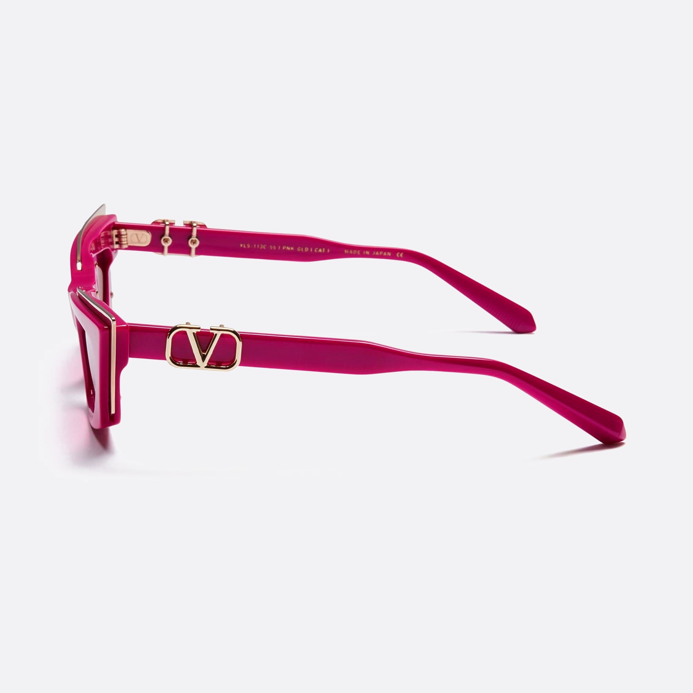 Valentino 55mm Goldcut Pnk Gld Pink Cat Eye Women Sunglasses - Detail View