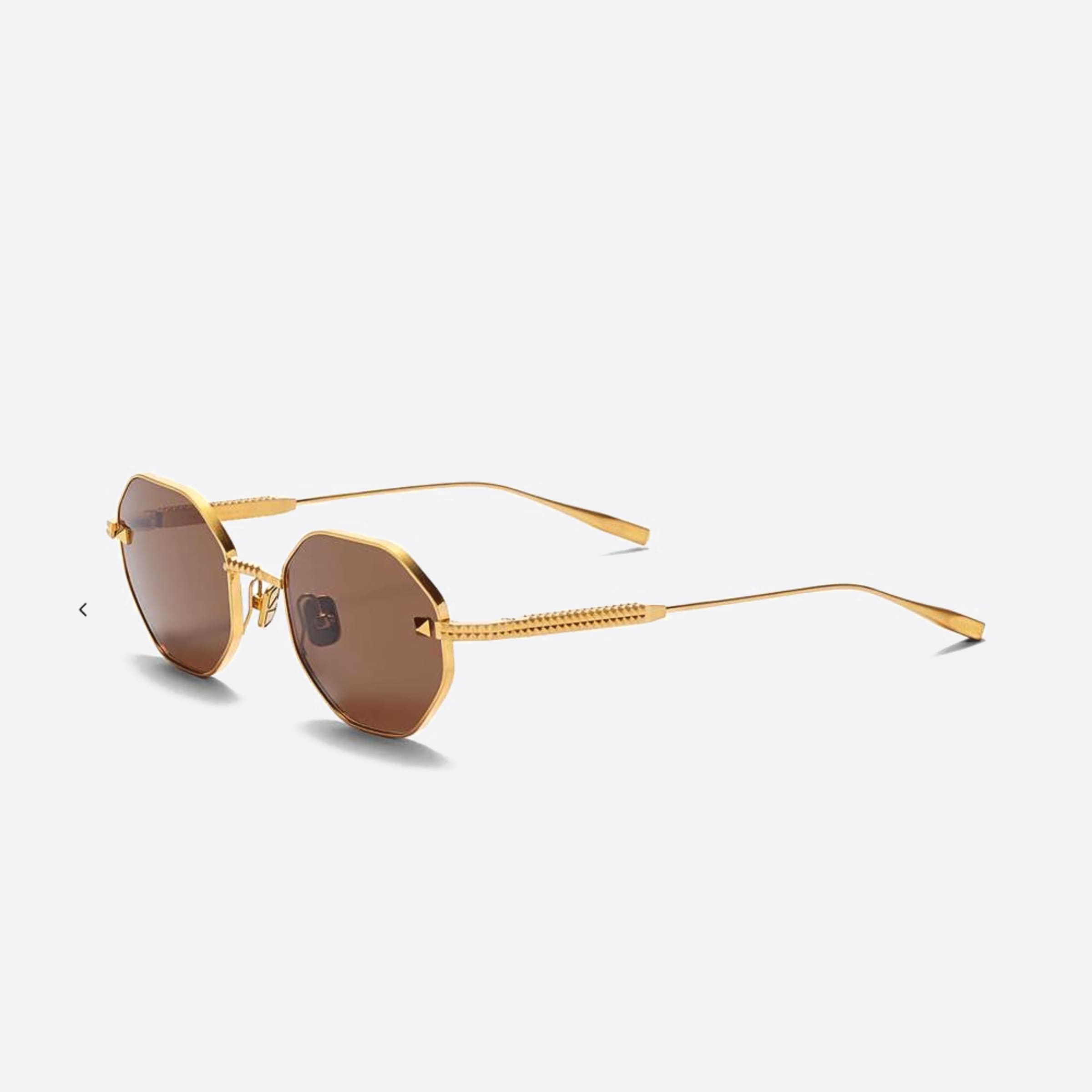 Valentino 52mm Stud Vls 122c Gld Gold Geometric Women Sunglasses - Side View