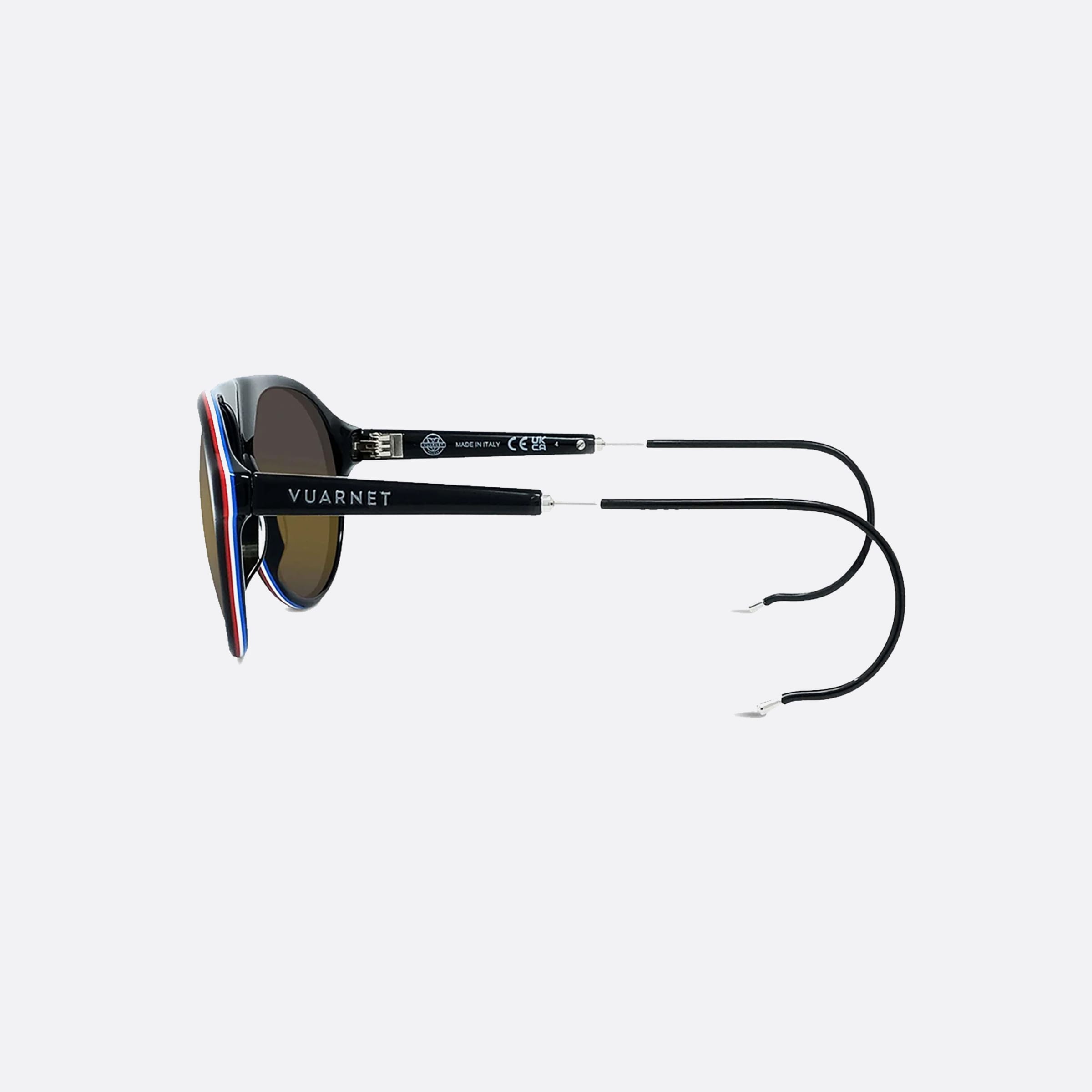Vuarnet 57mm Alpine Vu40036u 05q Black Pilot Unisex Sunglasses - Detail View