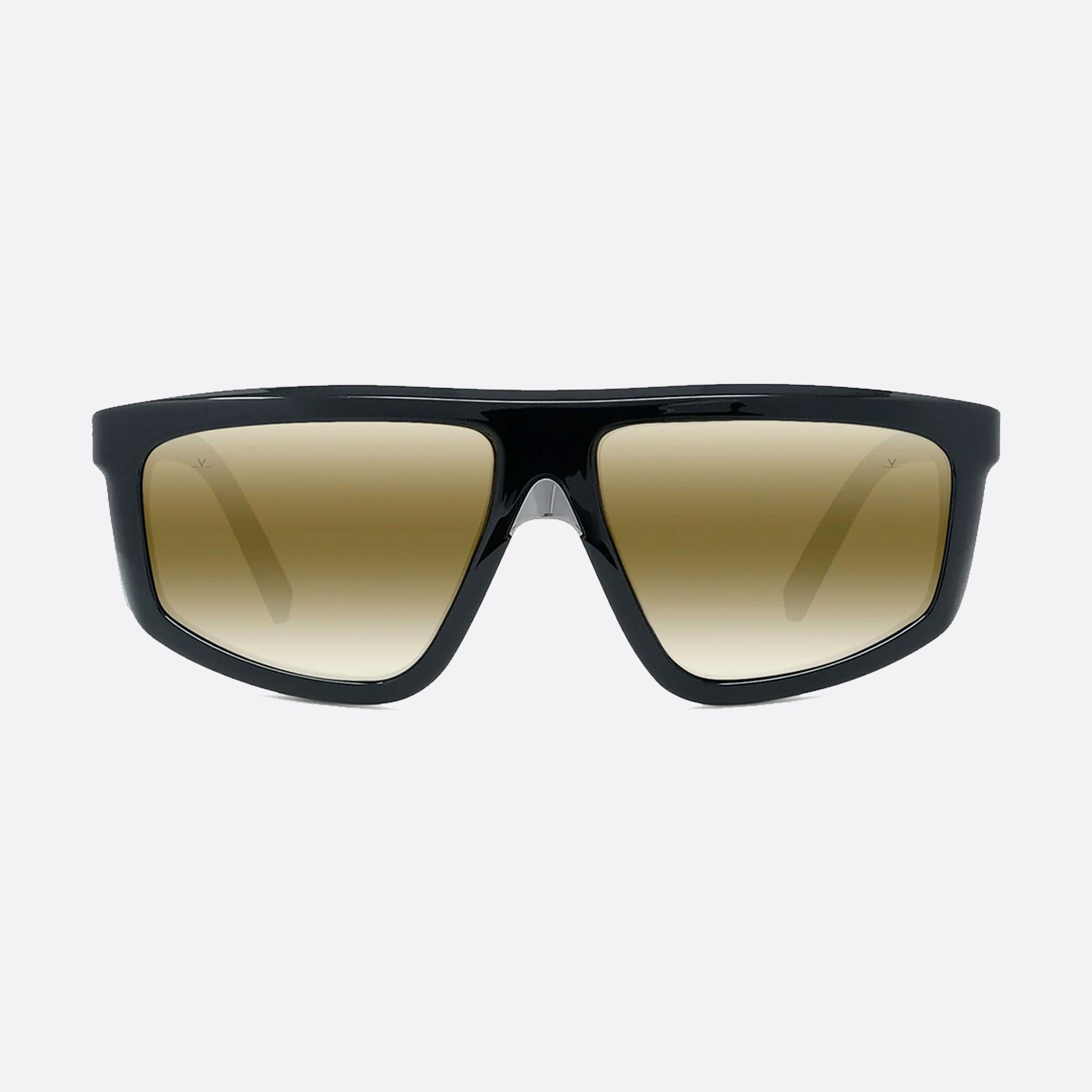 Vuarnet 58mm Altitude Vu40039u 01q Black Rectangle Unisex Sunglasses - Side View