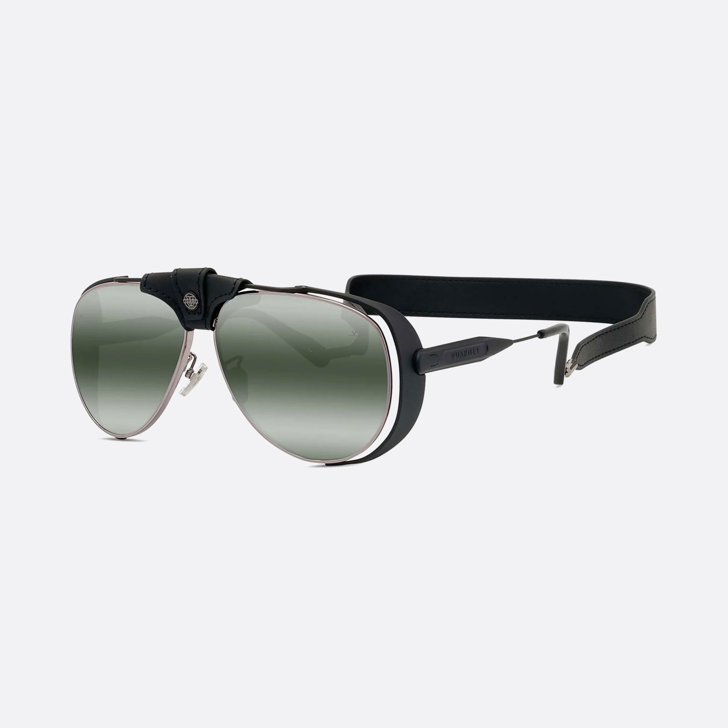 Vuarnet 61mm Arctic Vu40030u 02x Black Pilot Men Sunglasses - Additional Angle