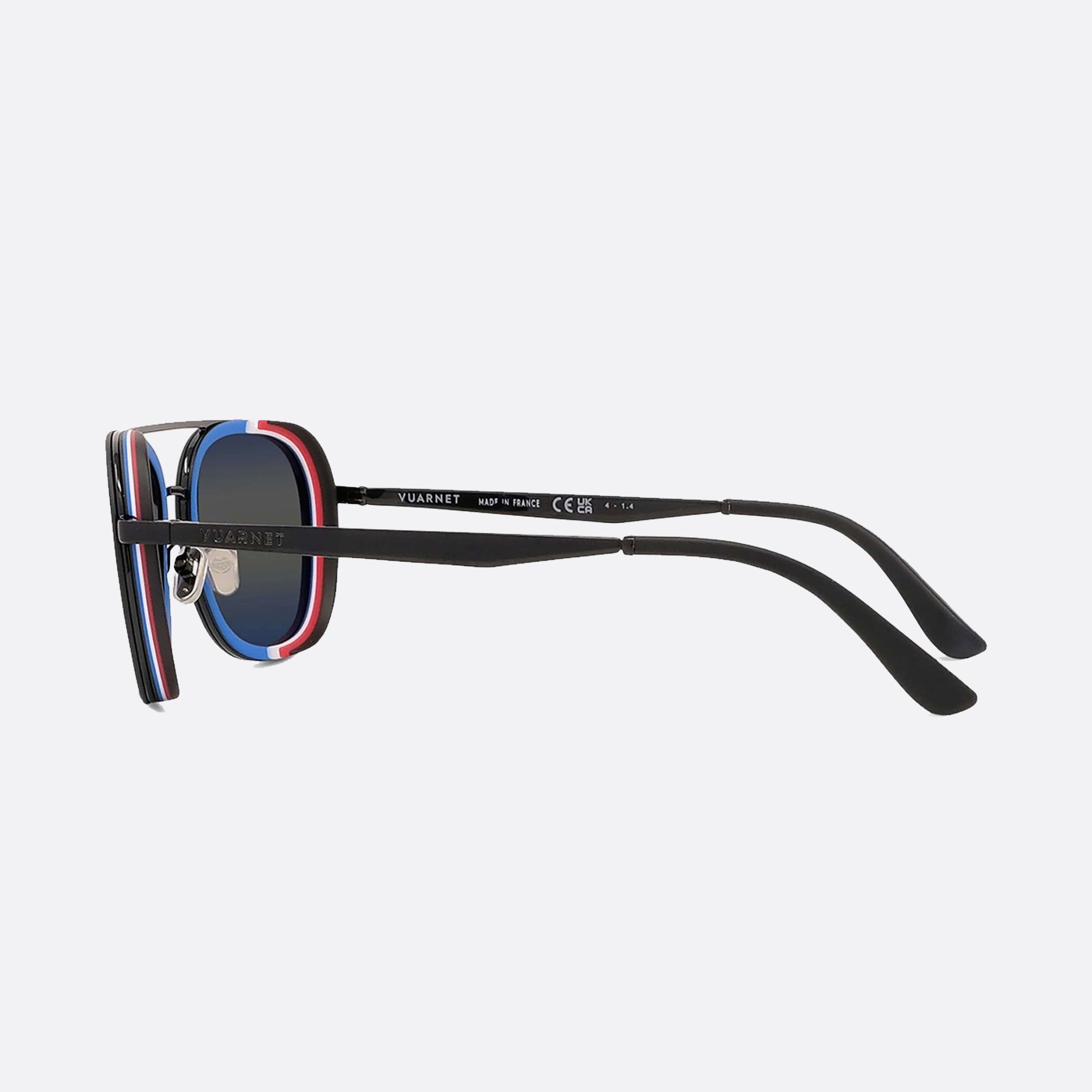 Vuarnet 54mm Edge Vu40007u 05c Black Pilot Unisex Sunglasses - Detail View