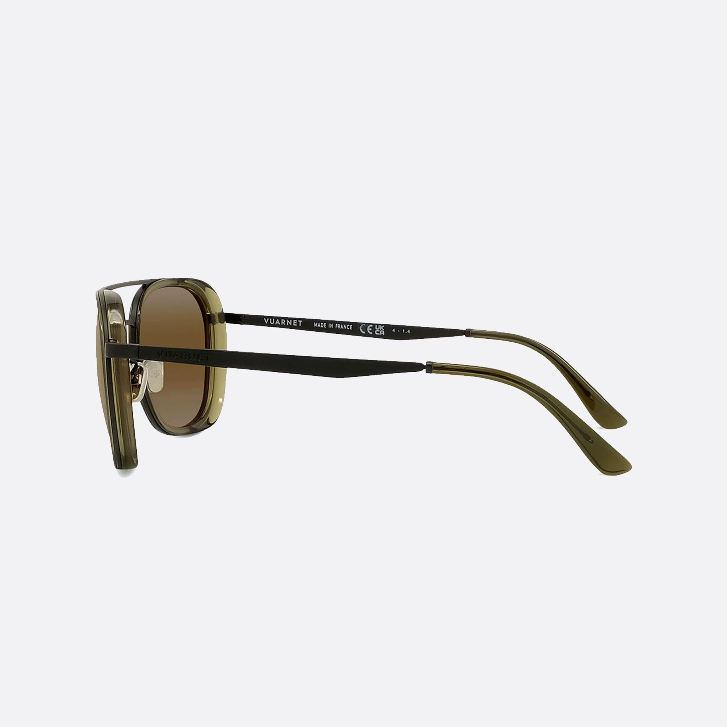 Vuarnet 58mm Edge Vu40008u 96g Black Pilot Unisex Sunglasses - Detail View