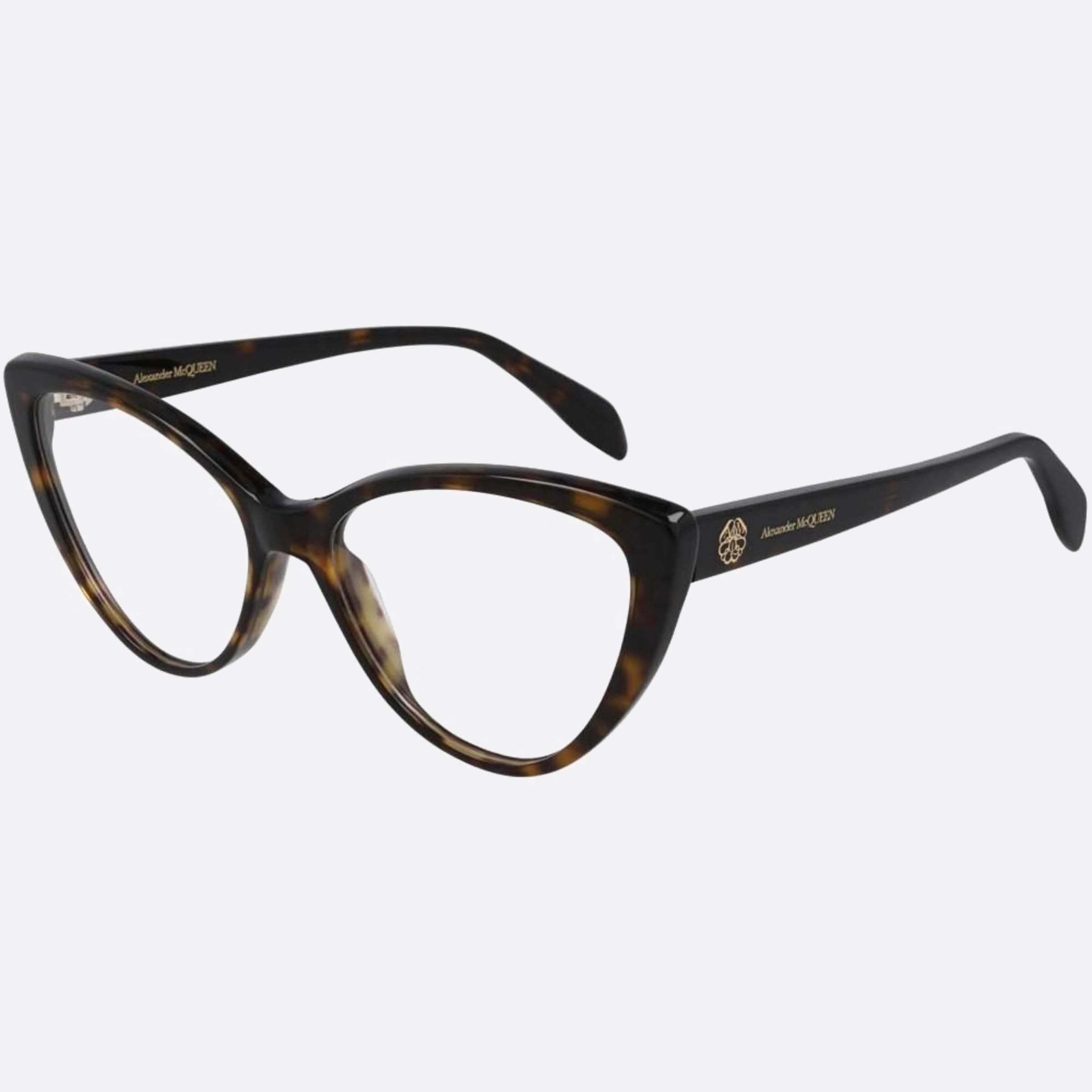 Alexander 54mm Mcqueen Havana Cat Eye Woman Eyeglasses - Side View