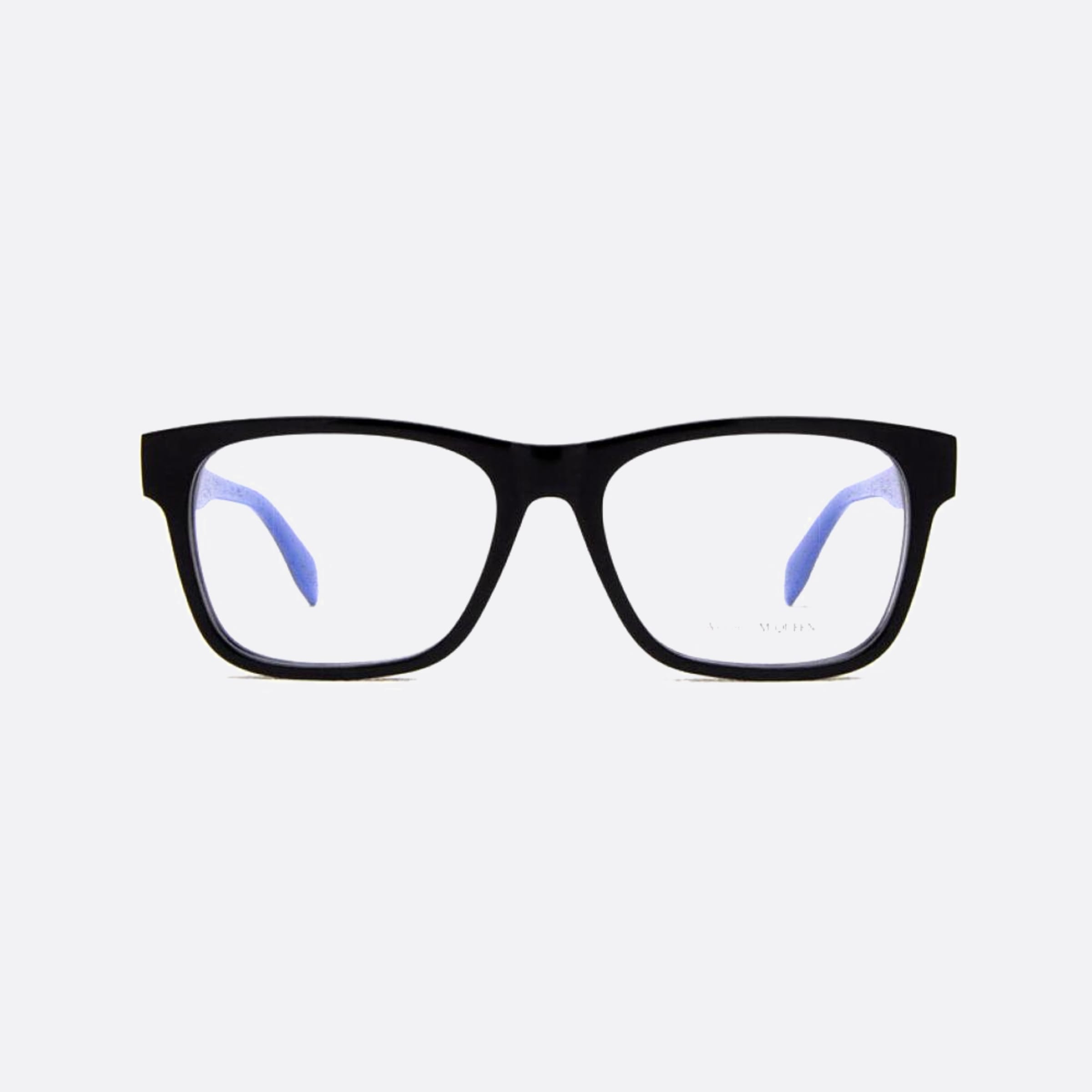 Alexander 55mm Mcqueen Black Rectangle Man Eyeglasses - Main View