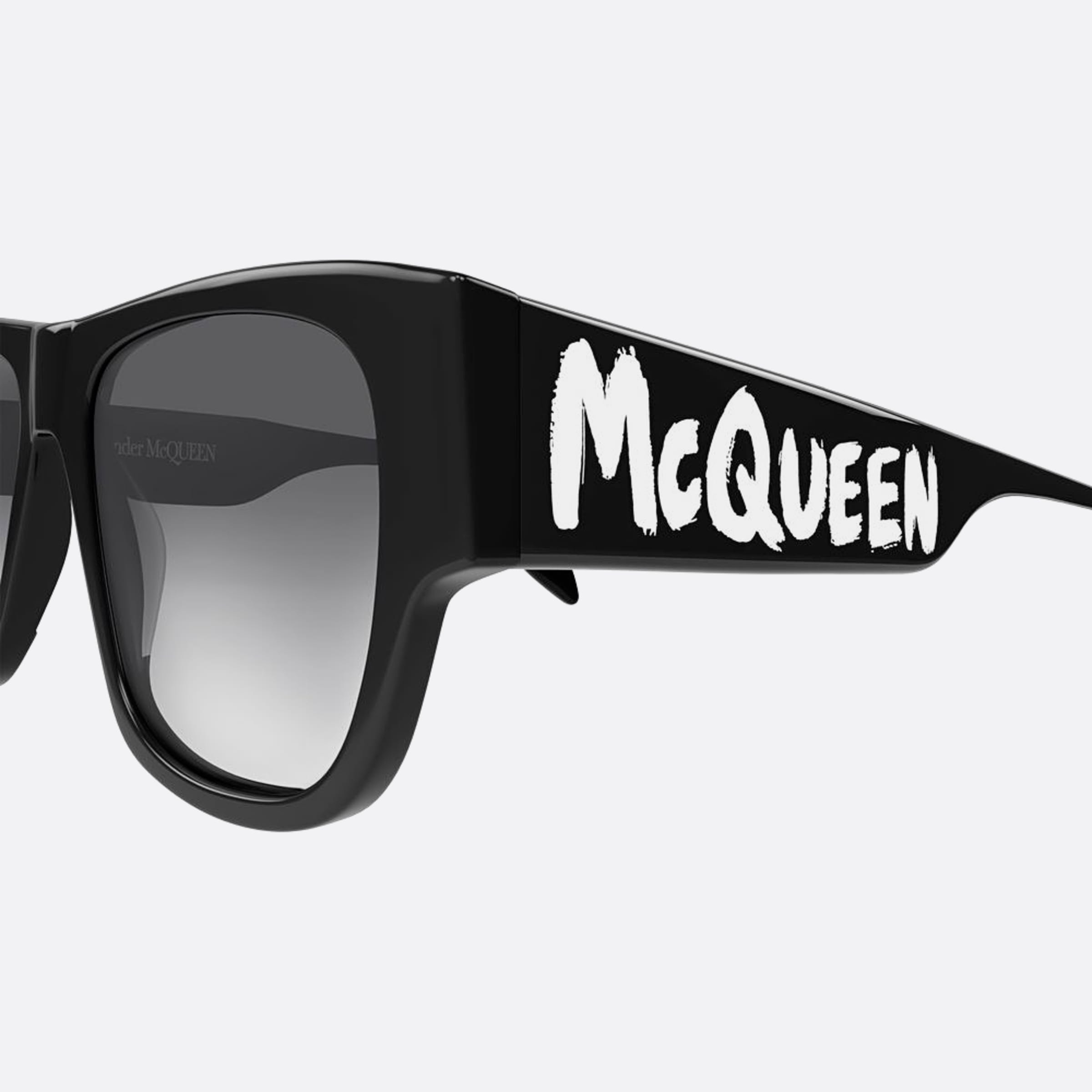 Alexander 54mm Mcqueen Black Geometric Man Sunglasses - Detail View