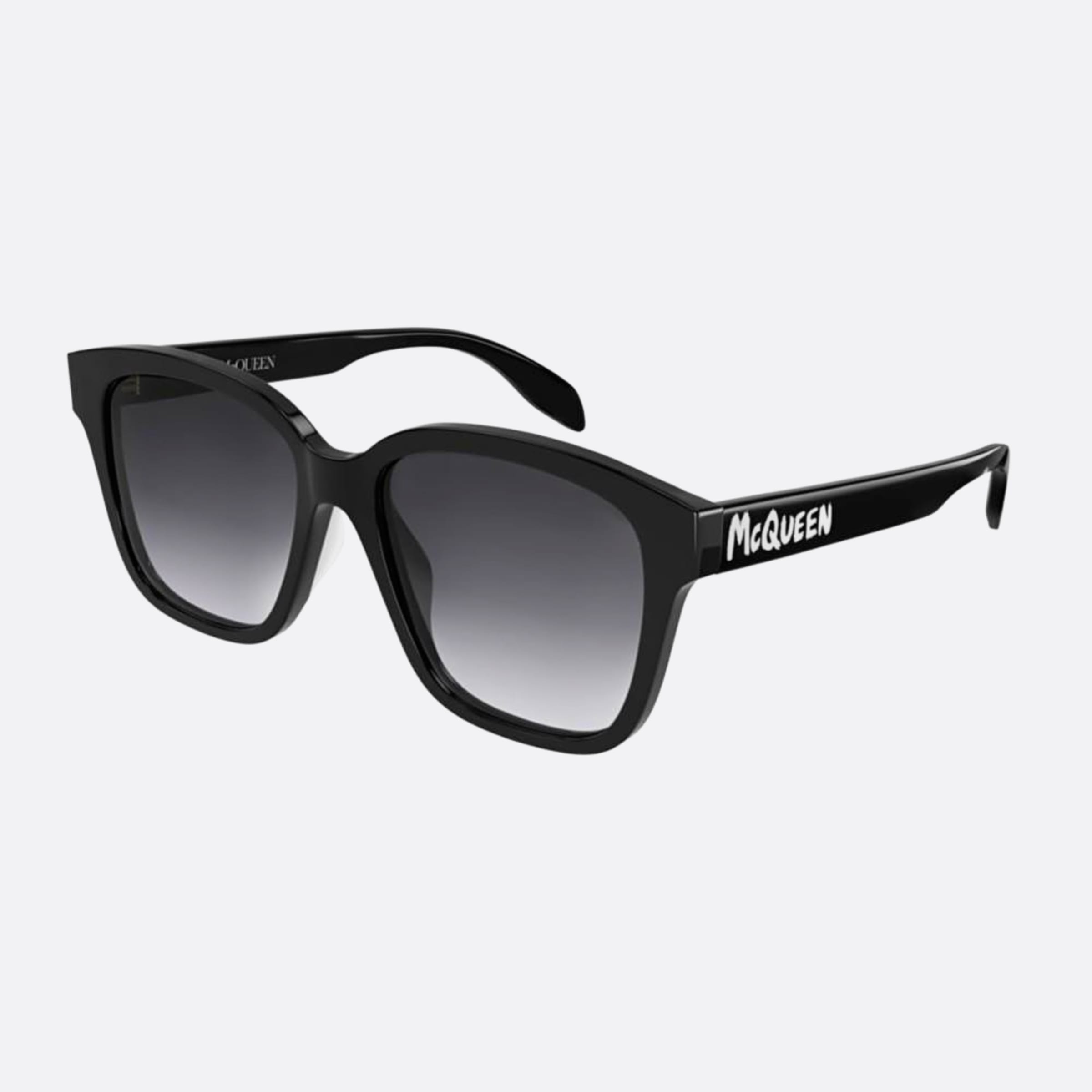 Alexander 56mm Mcqueen Am0331sk Black Squared Woman Sunglasses - Side View