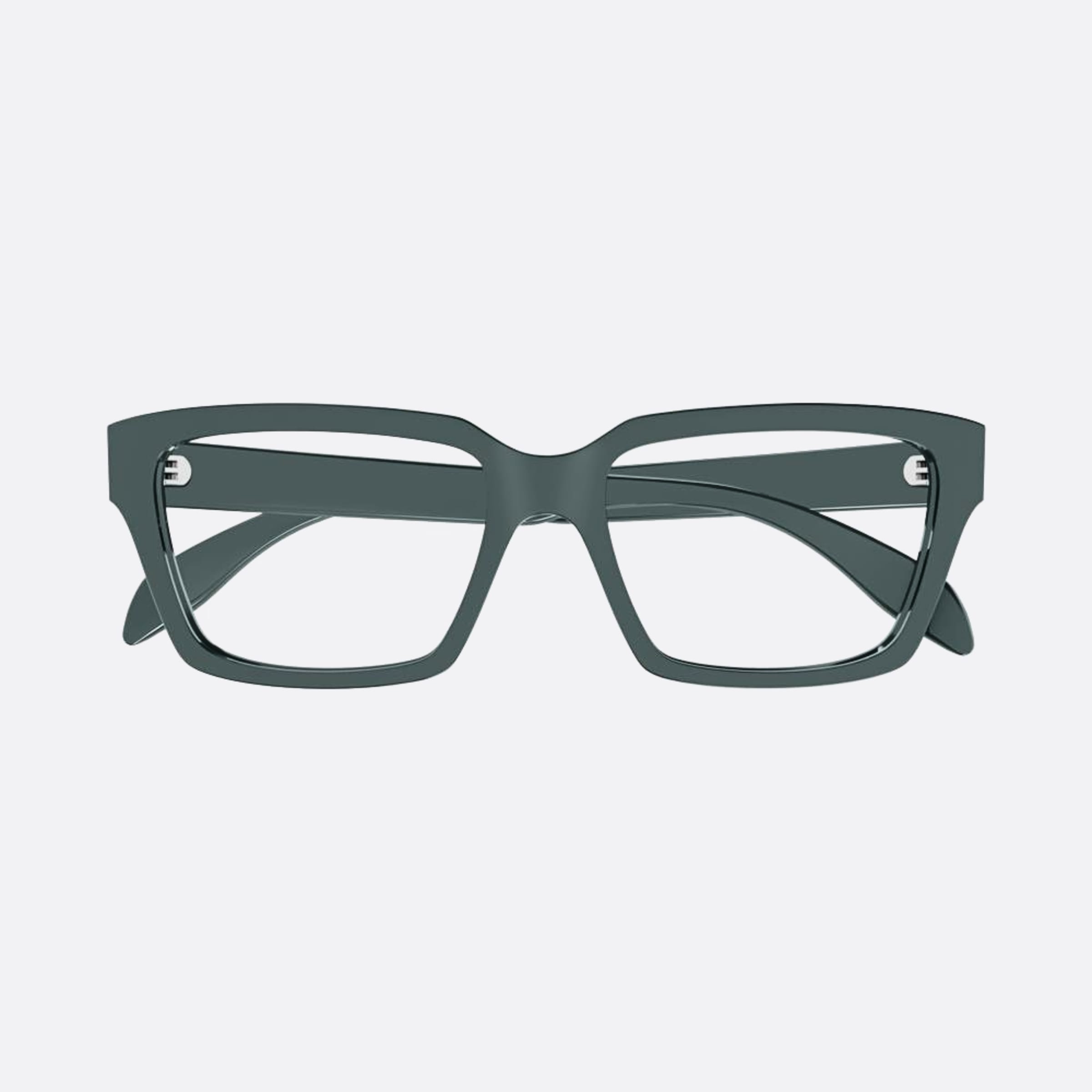 Alexander 54mm Mcqueen Green Squared Man Eyeglasses - Main View