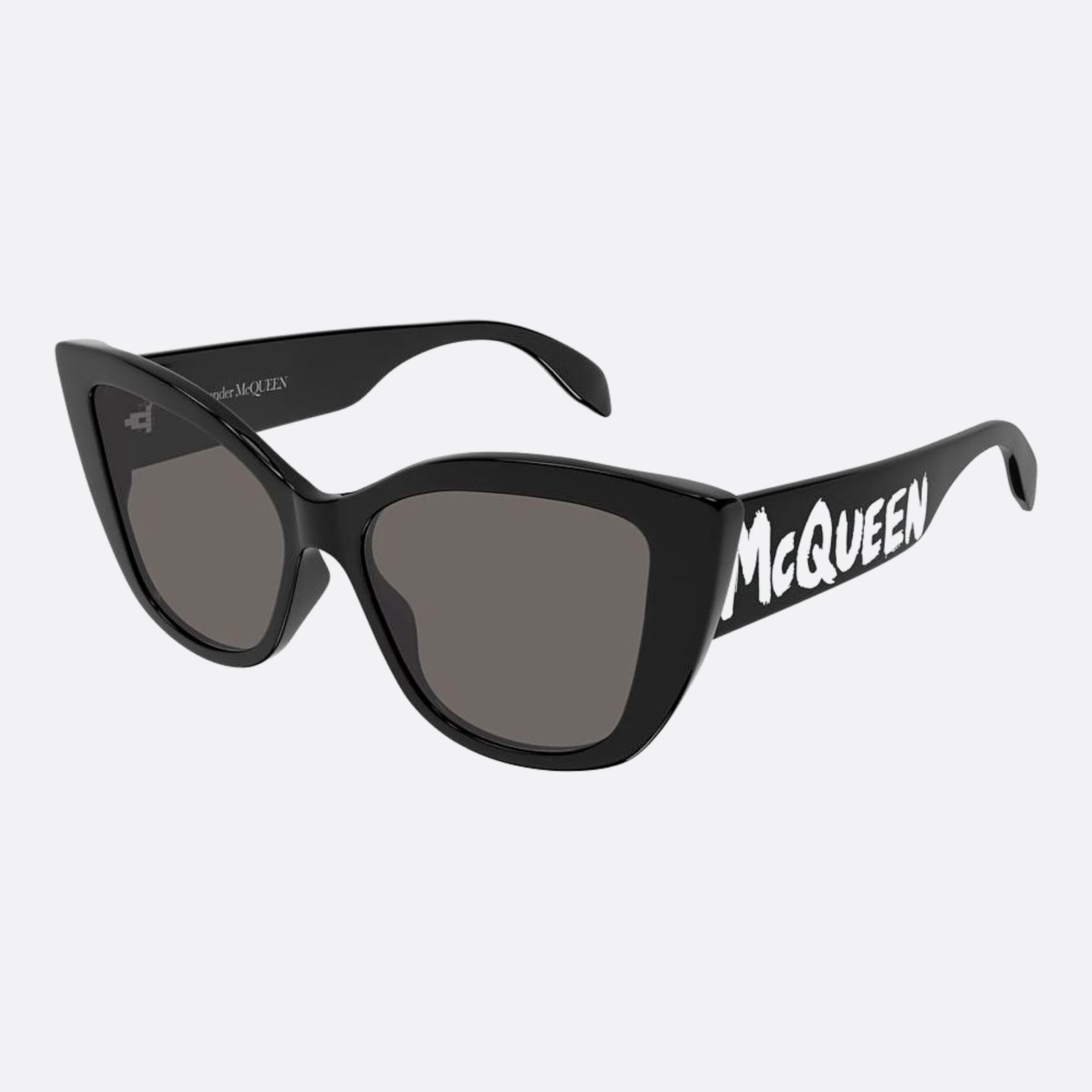 Alexander 54mm Mcqueen Black Cat Eye Woman Sunglasses - Side View